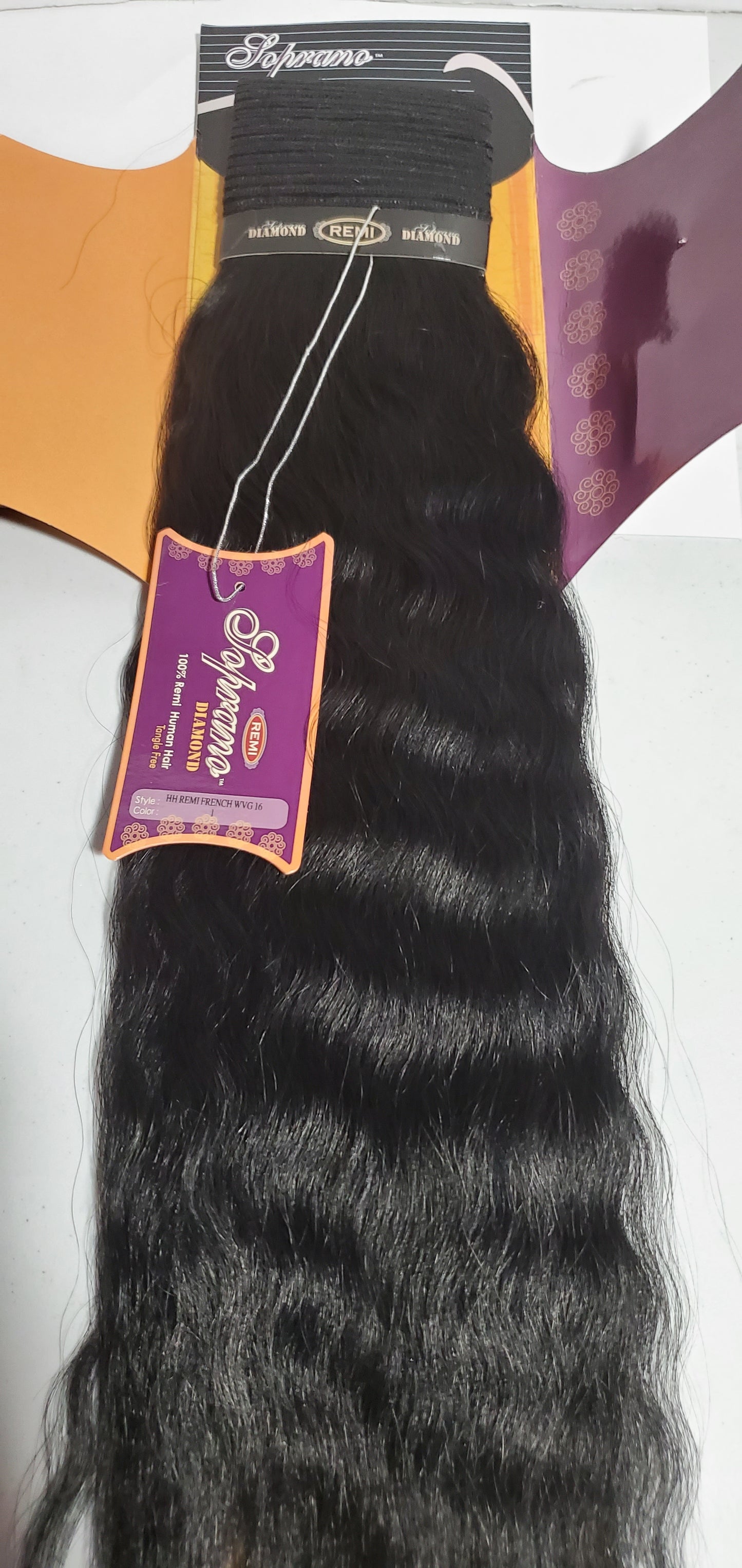 100% Remi human hair tangle-free; French wave weaving; sew-in; weft; for women. image 8