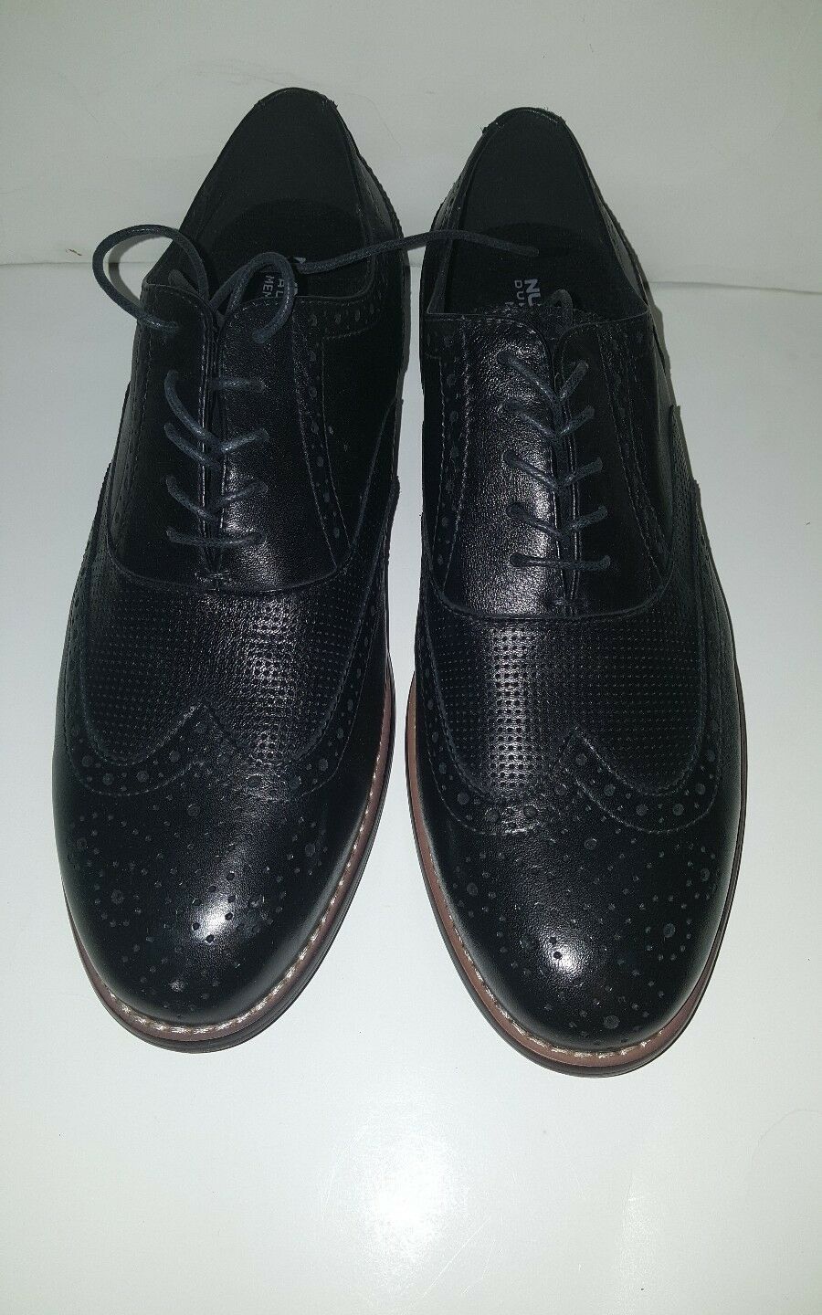 NUNN BUSH TRISTAN WINGTIP OXFORD MEN'S SHOES; BLACK;84677001;M image 0