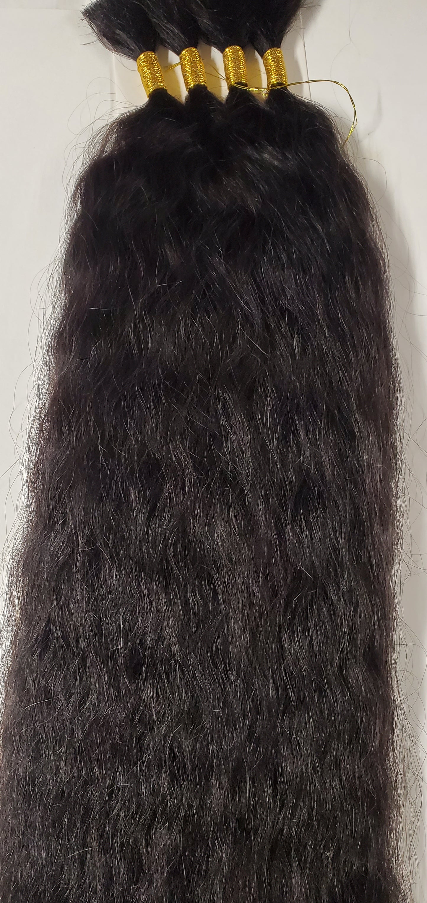 100% human hair French refined super bulk tangle-free; wet and wavy; braiding image 4