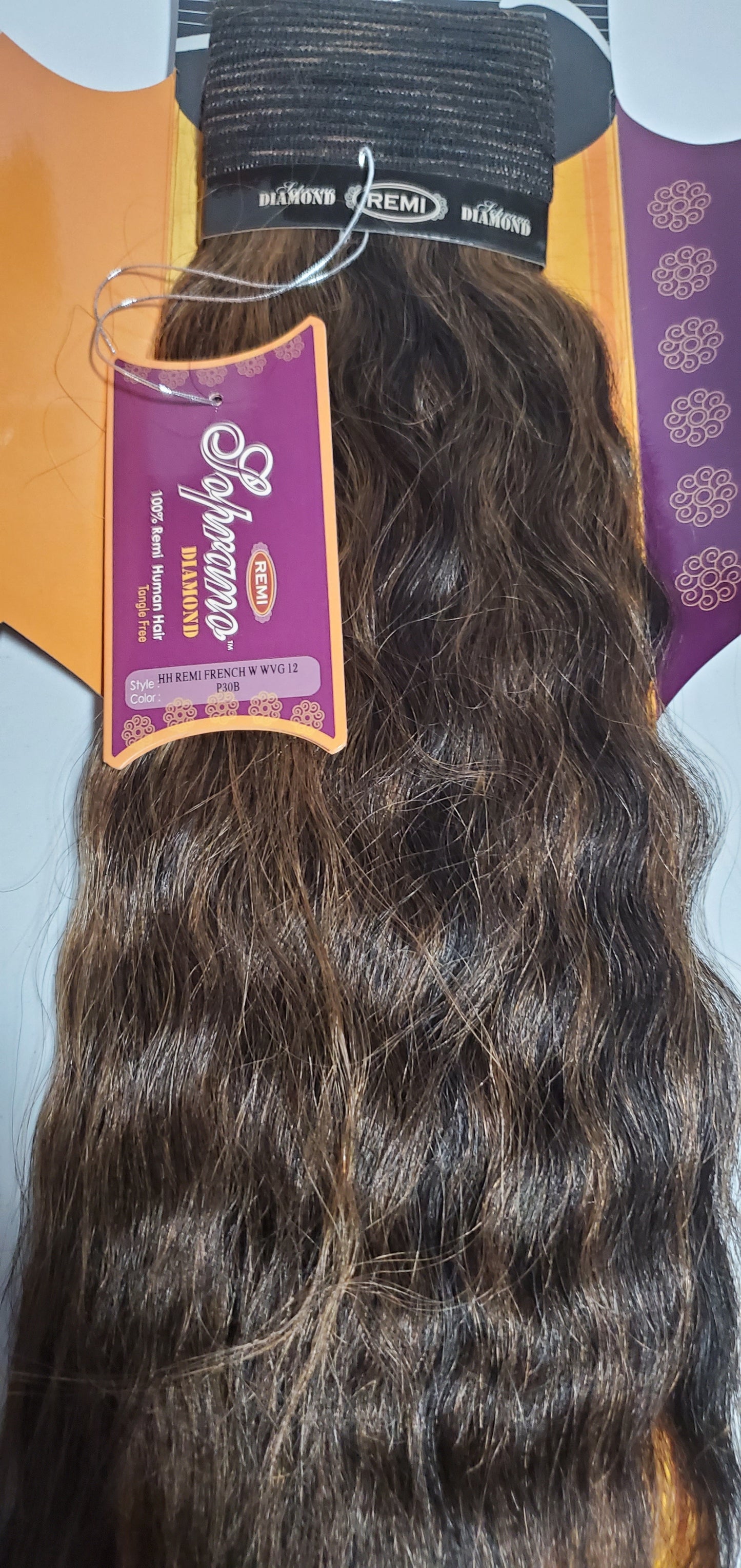 100% Remi human hair tangle-free; French wave weaving; sew-in; weft; for women. image 6
