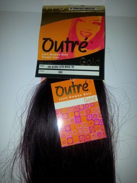 100% HUMAN HAIR TANGLE FREE EURO STRAIGHT WEAVE 18" #950; OUTRE GOLD; WOMEN image 0