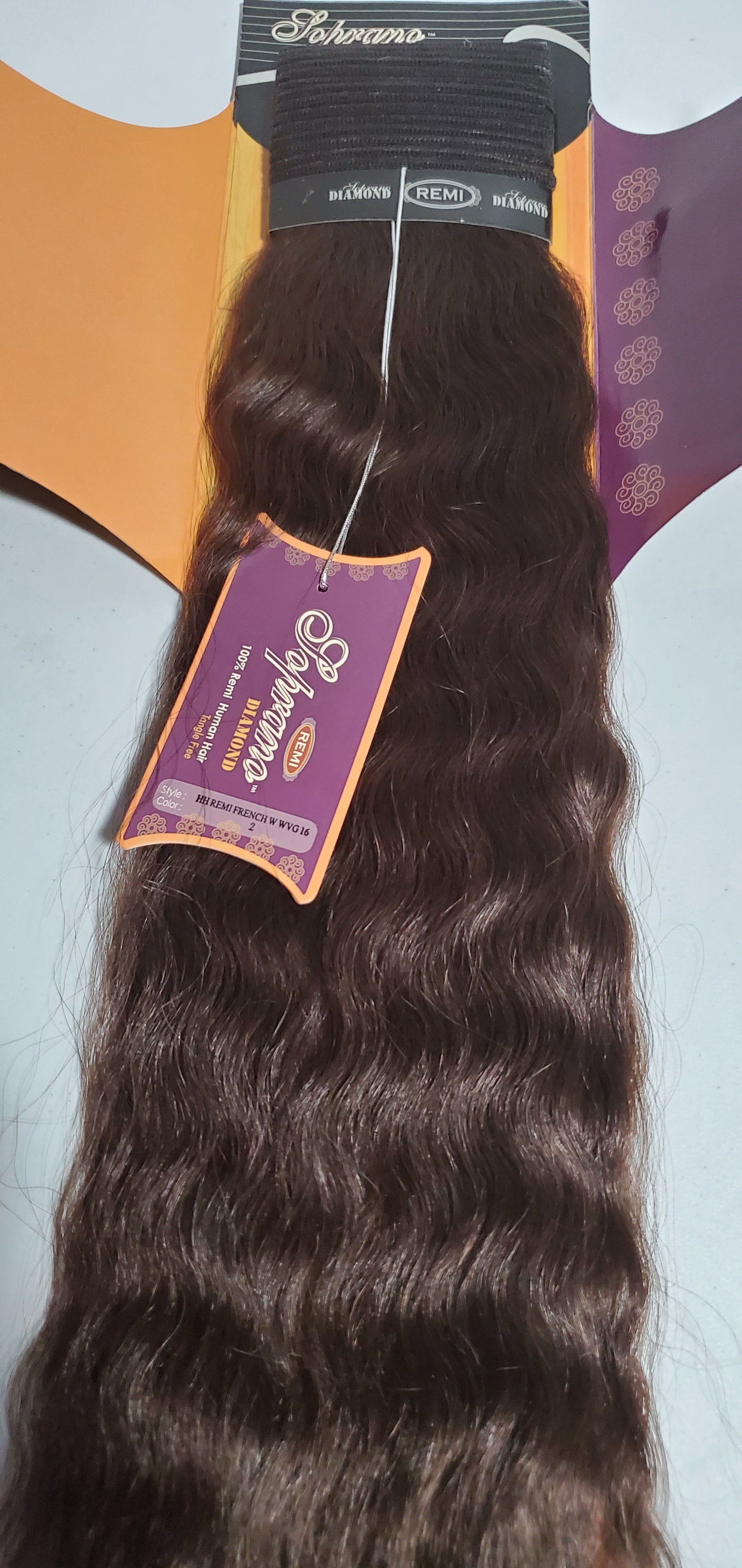 100% Remi human hair tangle-free; French wave weaving; sew-in; weft; for women. image 2
