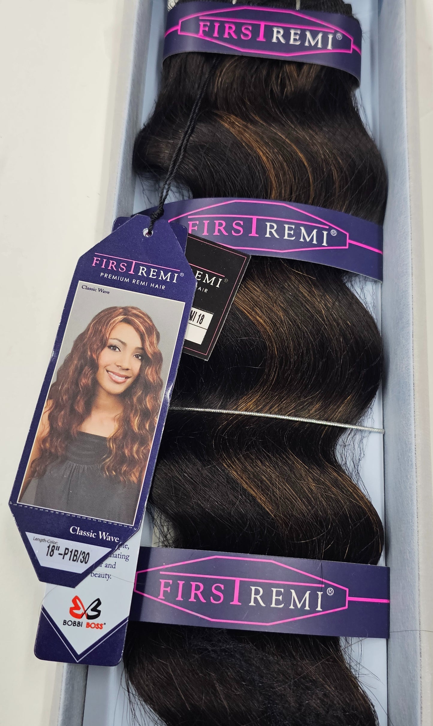 100% premium remi human hair weave; classic wave; curly; sew-in; wefts image 1