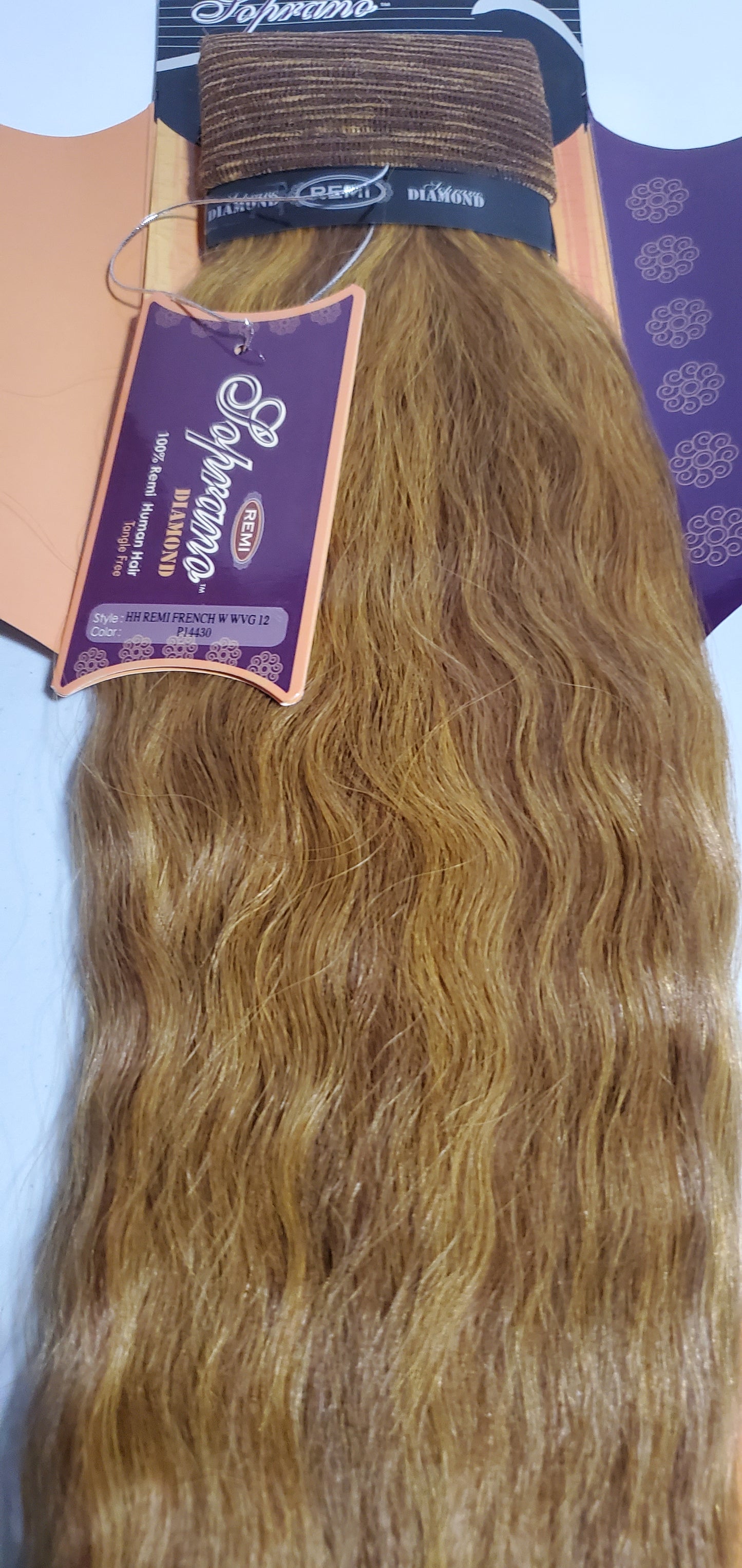 100% Remi human hair tangle-free; French wave weaving; sew-in; weft; for women. image 1