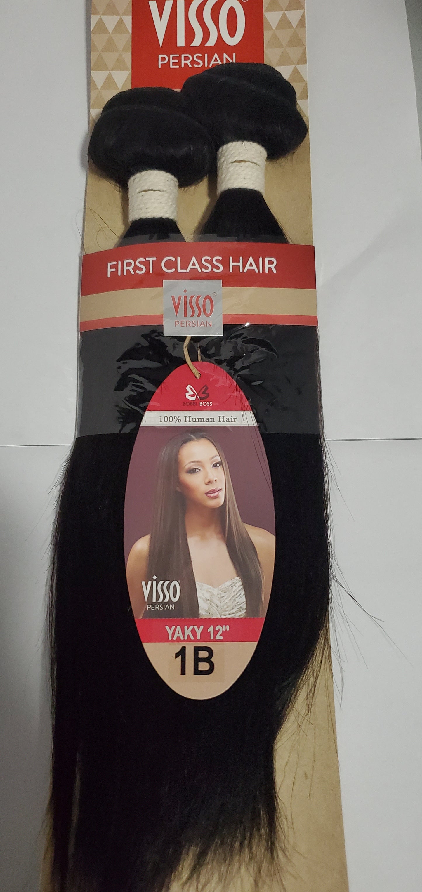 100% human hair weave; Visso persian yaky; straight; sew-in; weft; first class image 3