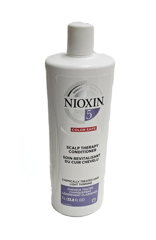 Nioxin 5 Scalp therapy conditioner; chemically treated hair light thinning; 33oz image 0