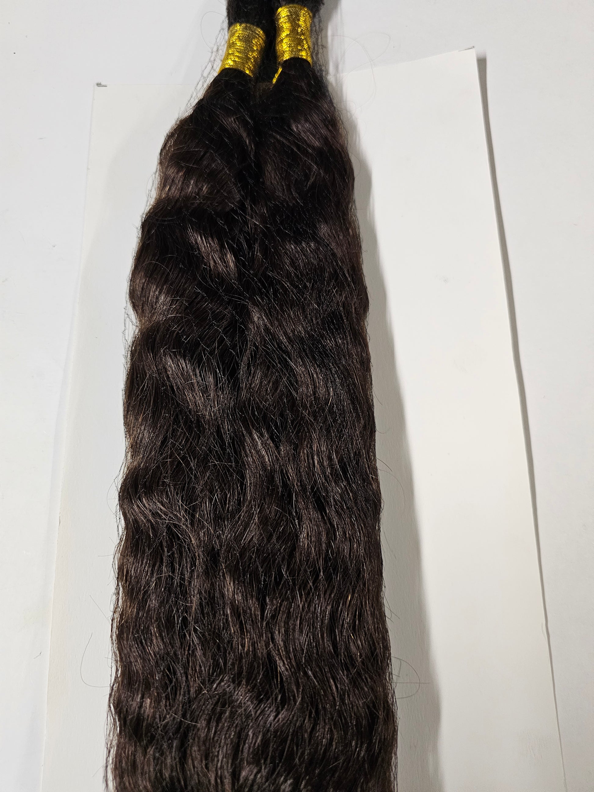 100% human hair and premium blend hair French super bulk; wavy; for braiding image 3