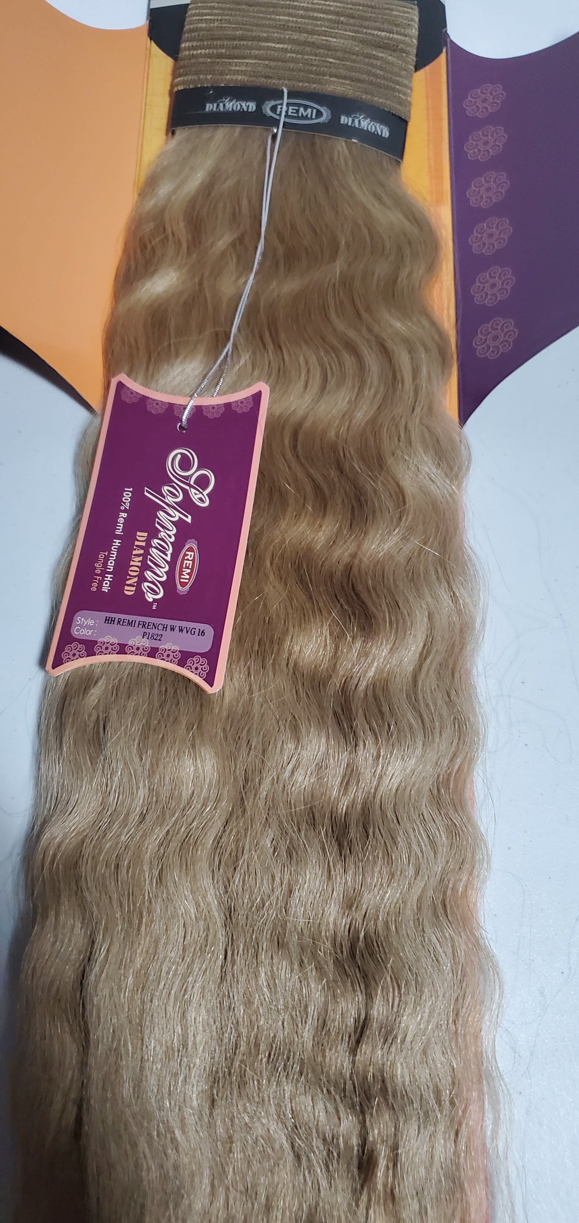 100% Remi human hair tangle-free; French wave weaving; sew-in; weft; for women. image 5