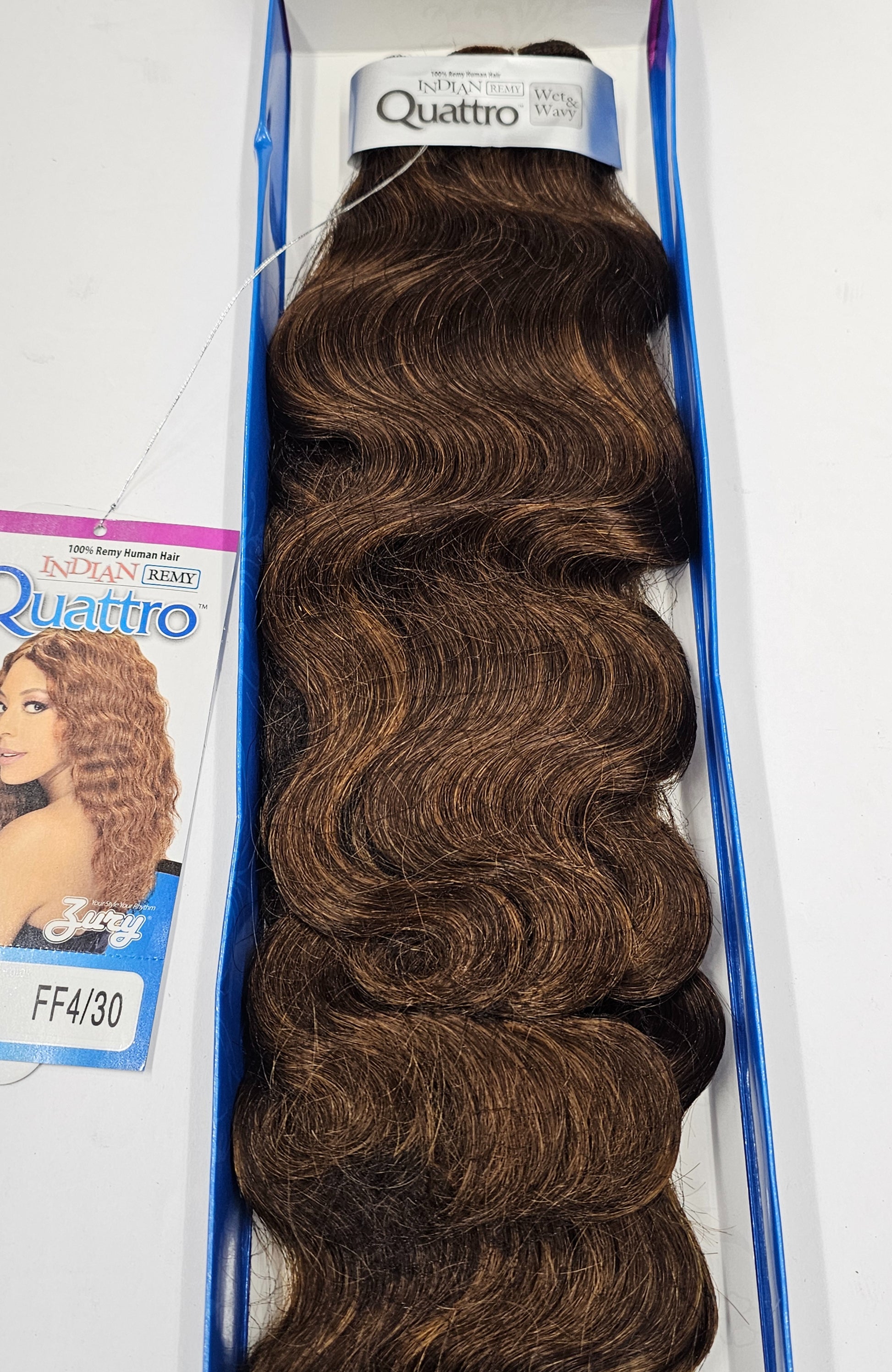 100% Indian remy human hair sea wave; curly; wefts; sew-in; one pack solution image 3