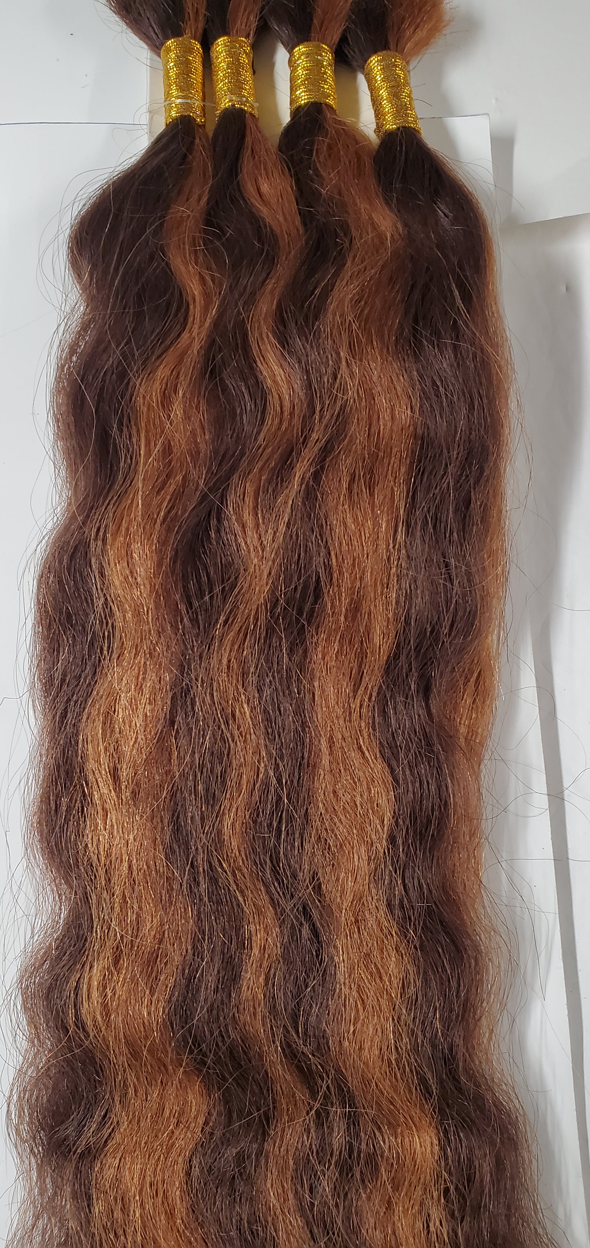 100% human hair French refined super bulk tangle-free; wet& wavy; mixed colors image 5