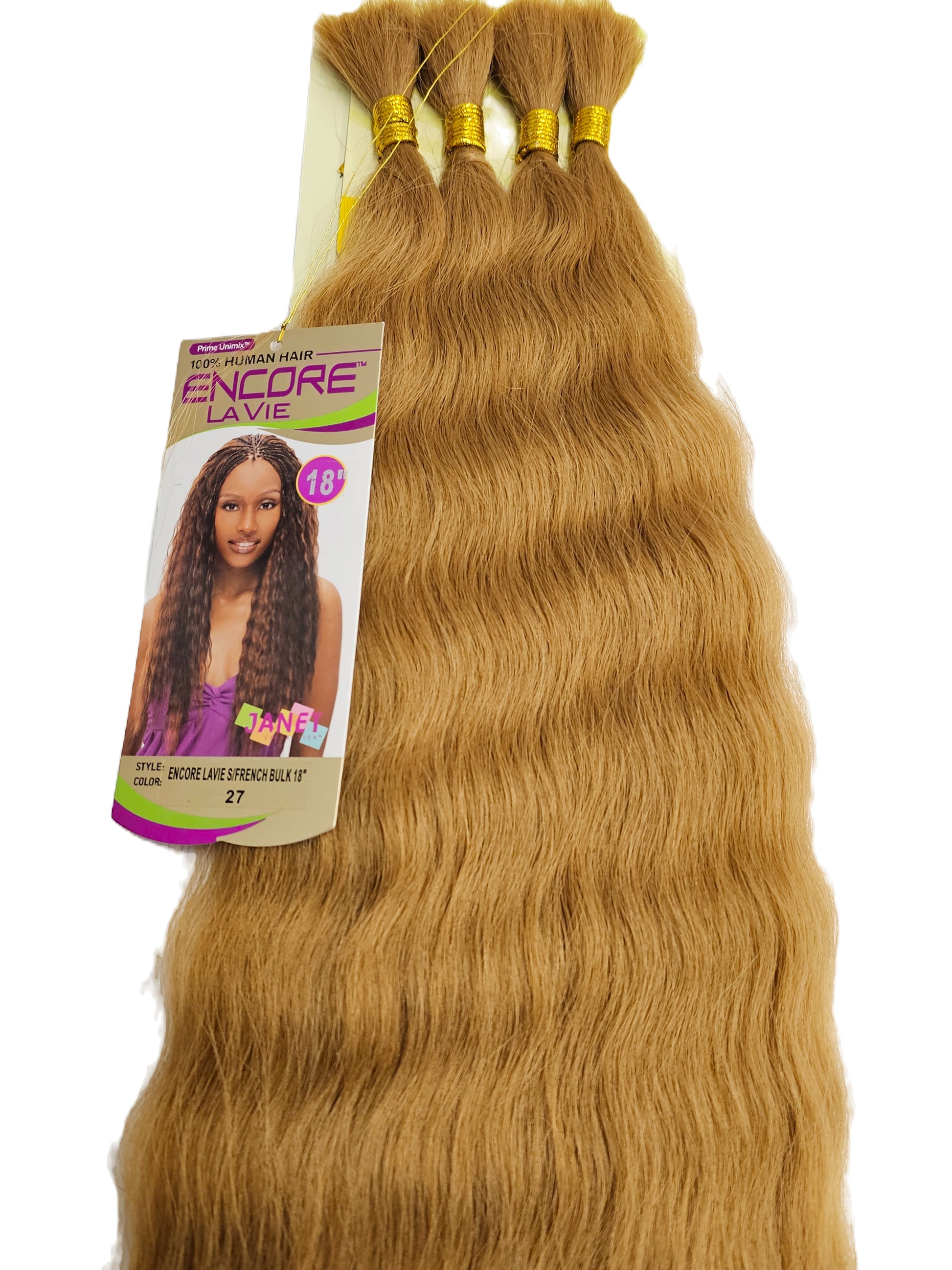 Human hair premium blend wet and wavy; Super French bulk; braiding hair; women image 9