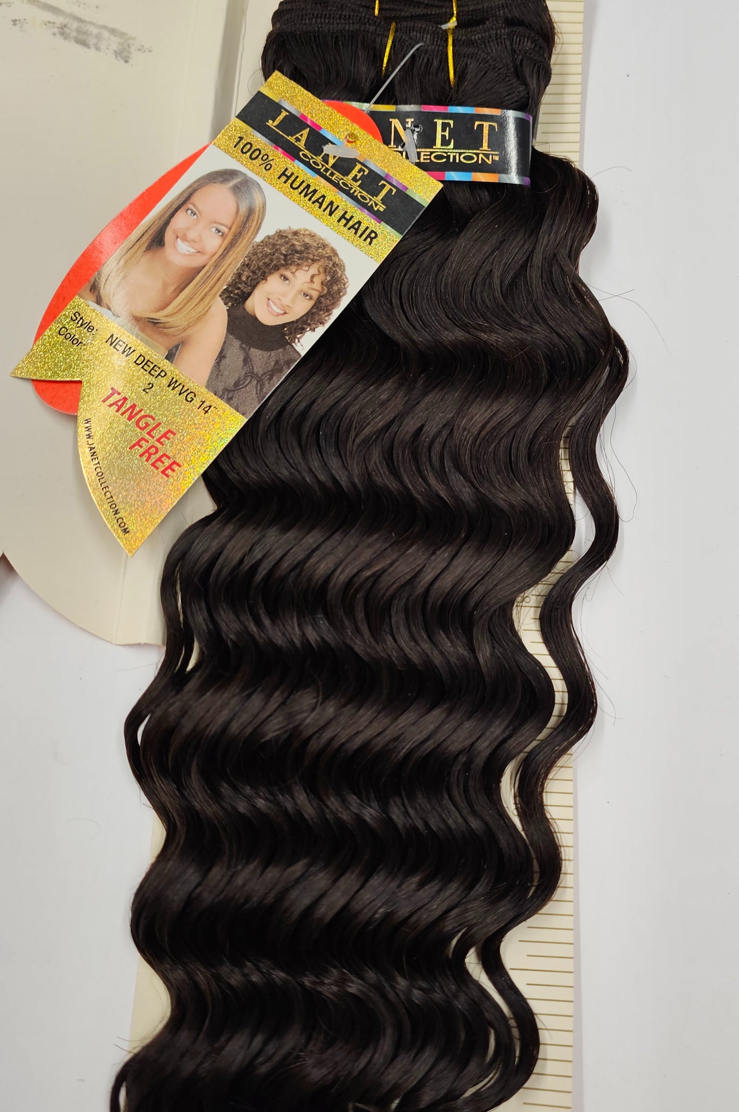 100% human hair weave tangle-free; new deep; curly; weft; sew-in; for women image 3