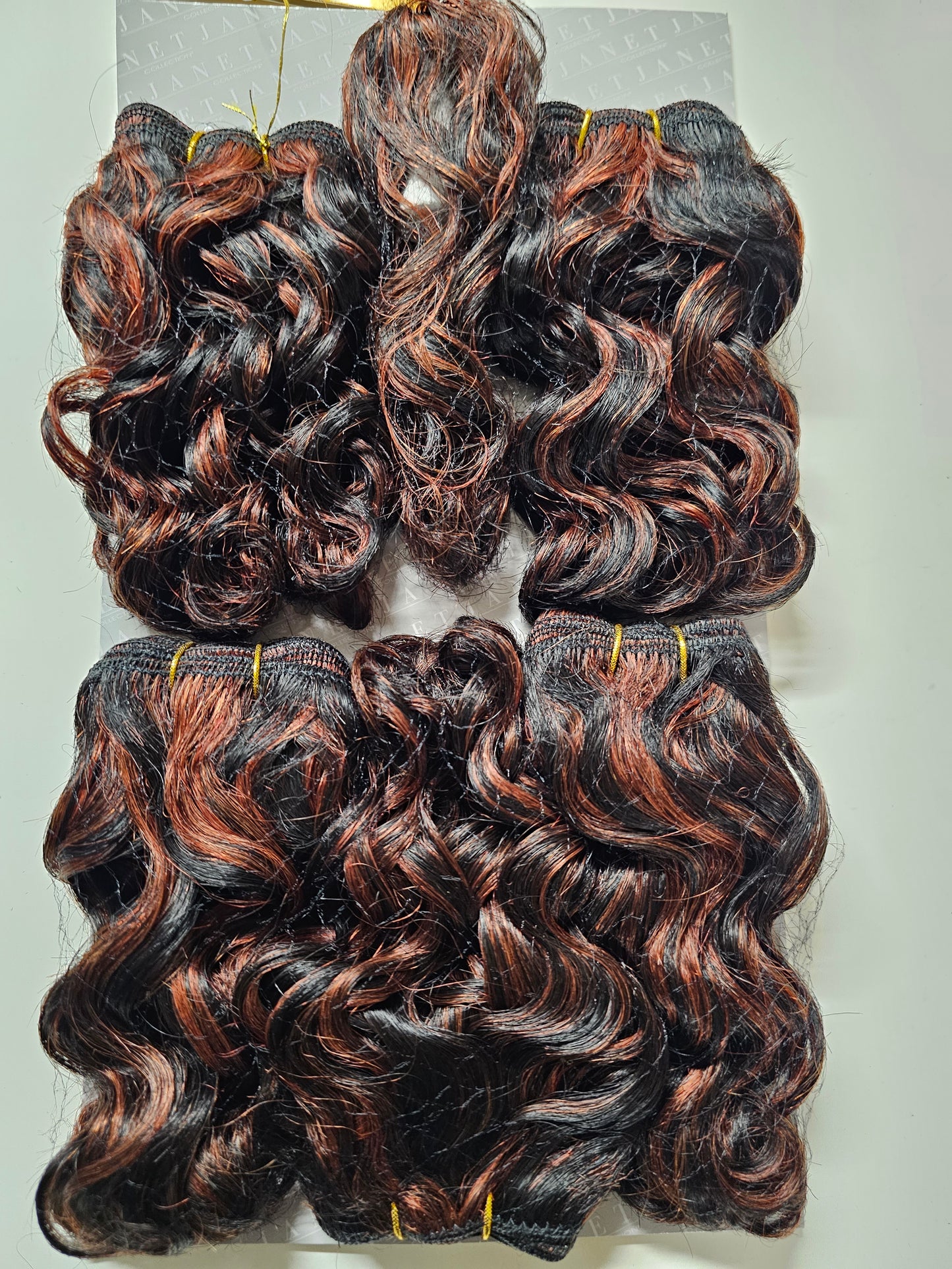 100% human hair tangle-free weave; Lento; curly; sew-in; 6pcs. image 1