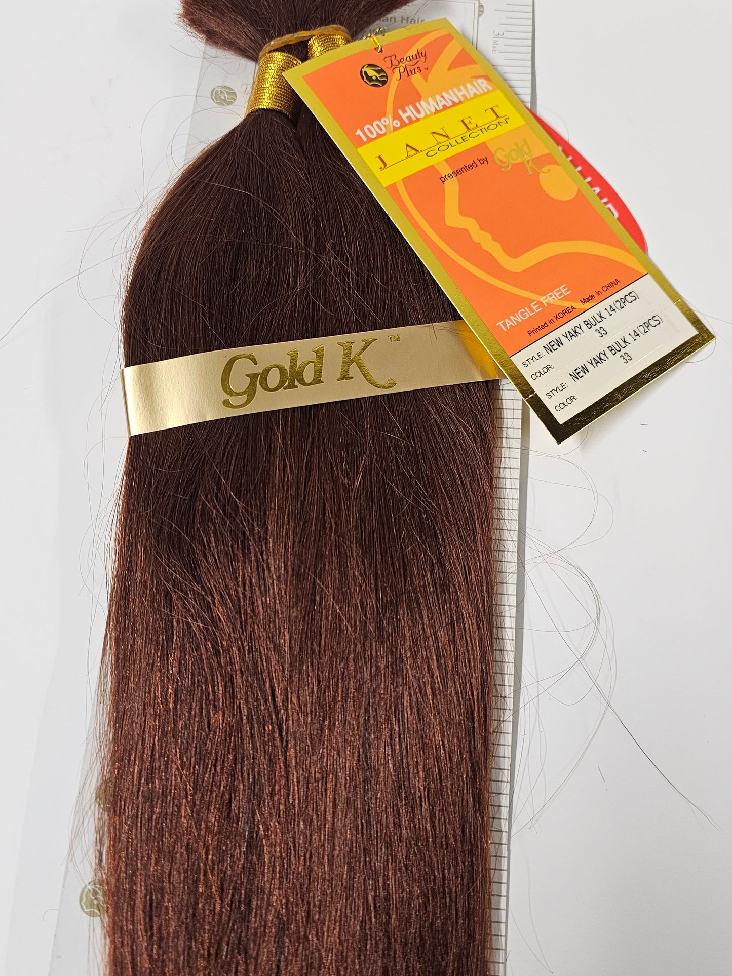 100% human hair New Yaki bulk; straight; tangle-free; for braiding; for women image 6