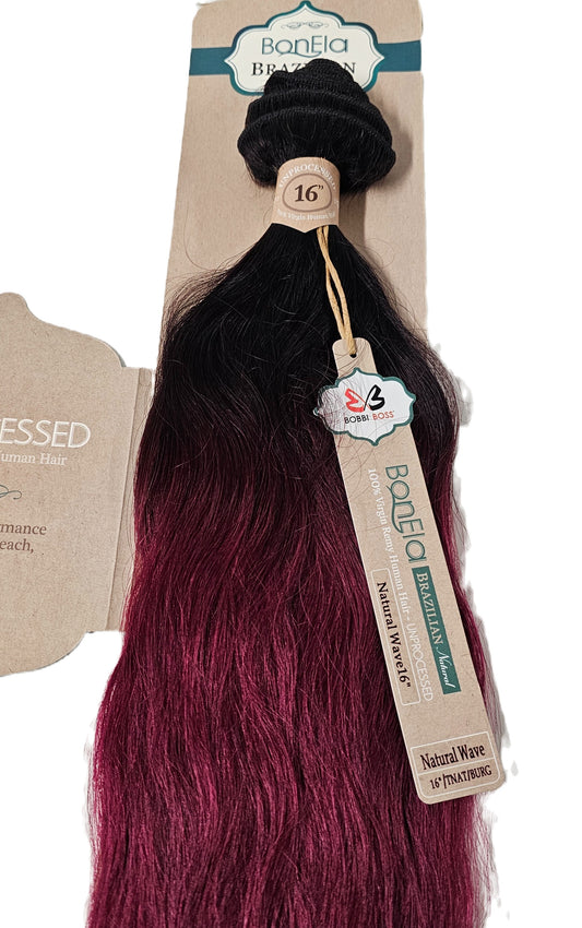 100% Virgin remy human hair weave; unprocessed natural wave; sew-in; weft; women image 0