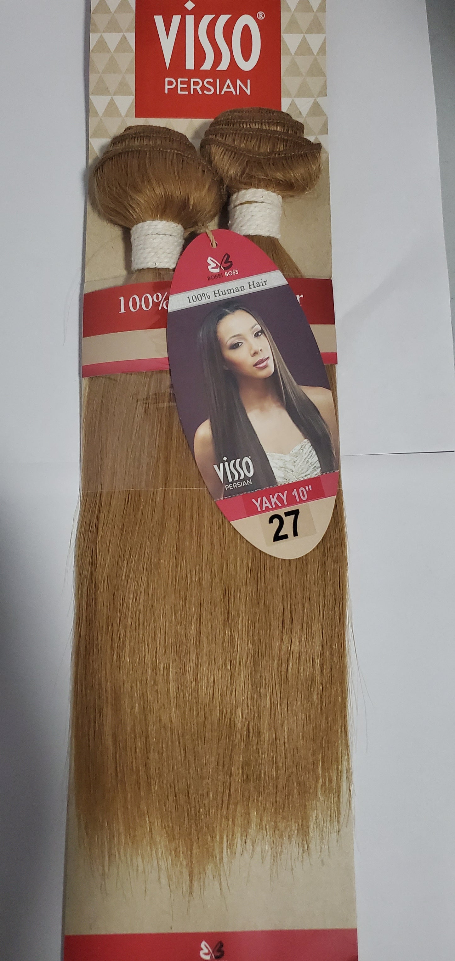 100% human hair weave; Visso persian yaky; straight; sew-in; weft; first class image 1