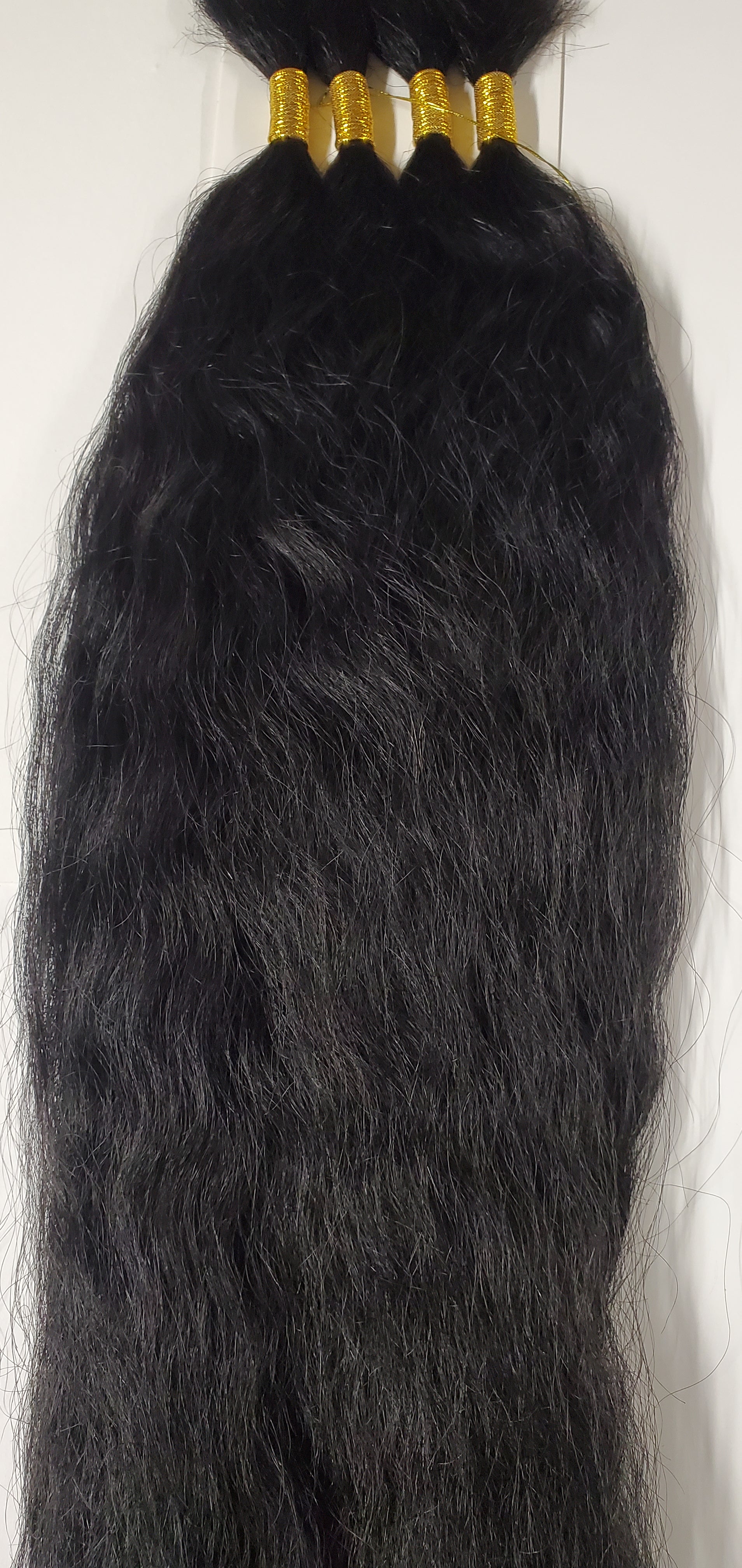 100% human hair French refined super bulk tangle-free; wet and wavy; braiding image 2