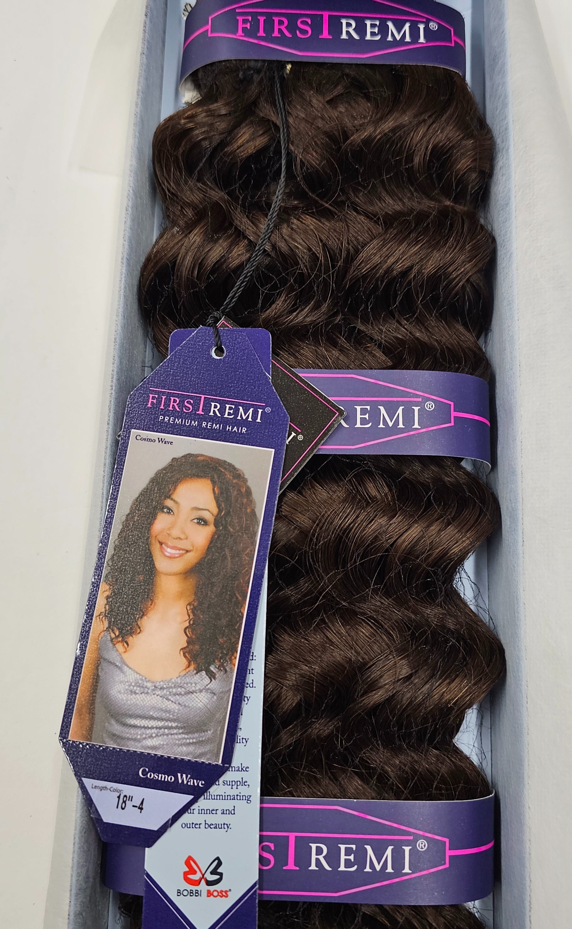 100% premium remi hair weave; cosmo wave; curly; sew-in; weft; first remi image 4