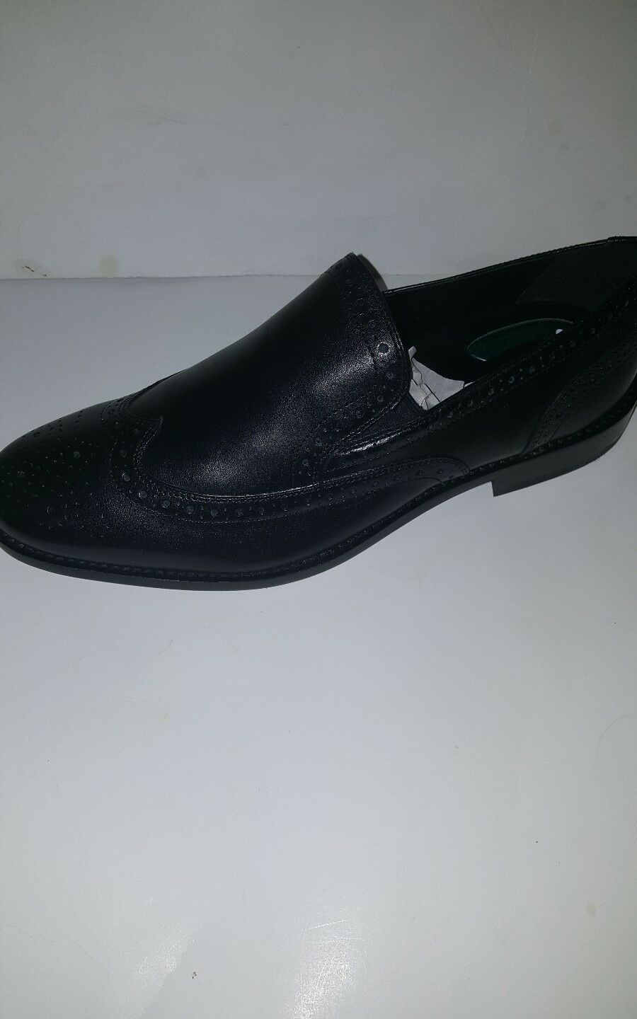 NUNN BUSH NORRIS WINGTIP SLIP ON MEN'S SHOES;BLACK;M;84690001 image 1