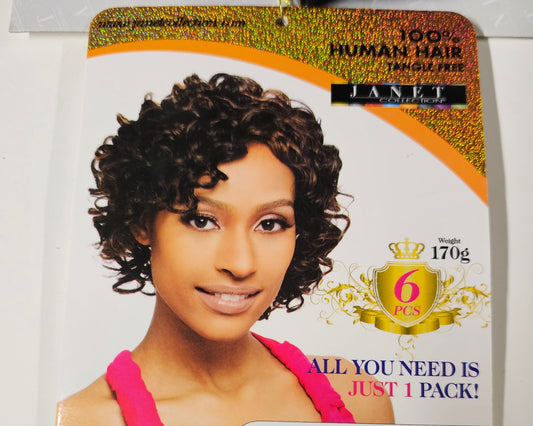 100% human hair tangle-free weave; deep romance; sew-in; curly; 6pcs. image 0
