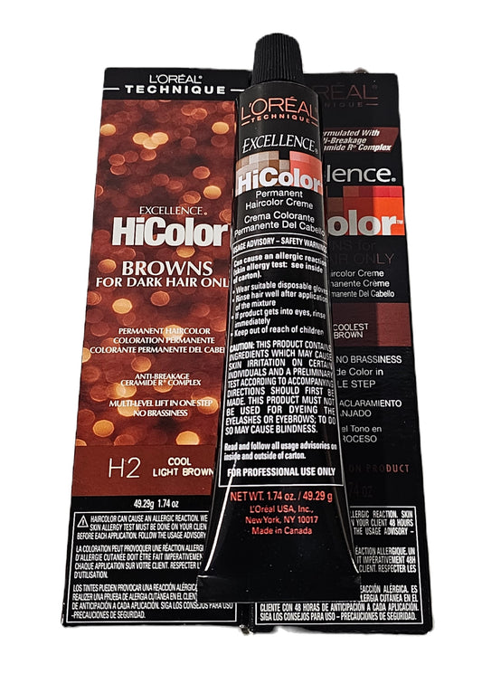L'Oreal excellence Hicolor; Browns; dark hair only; permanent hair color; 1.74oz image 0