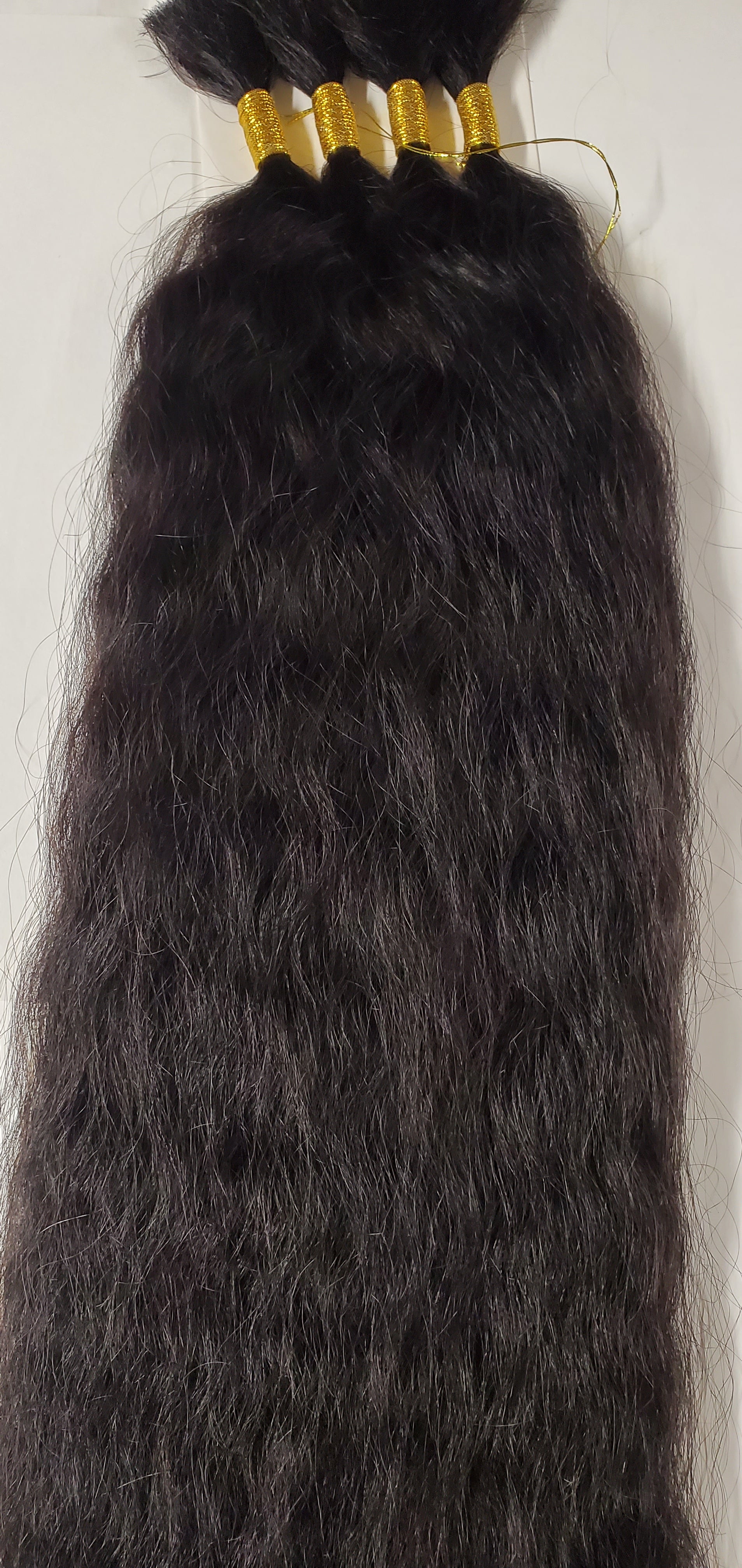 100% human hair French refined super bulk tangle-free; wet and wavy; braiding image 4