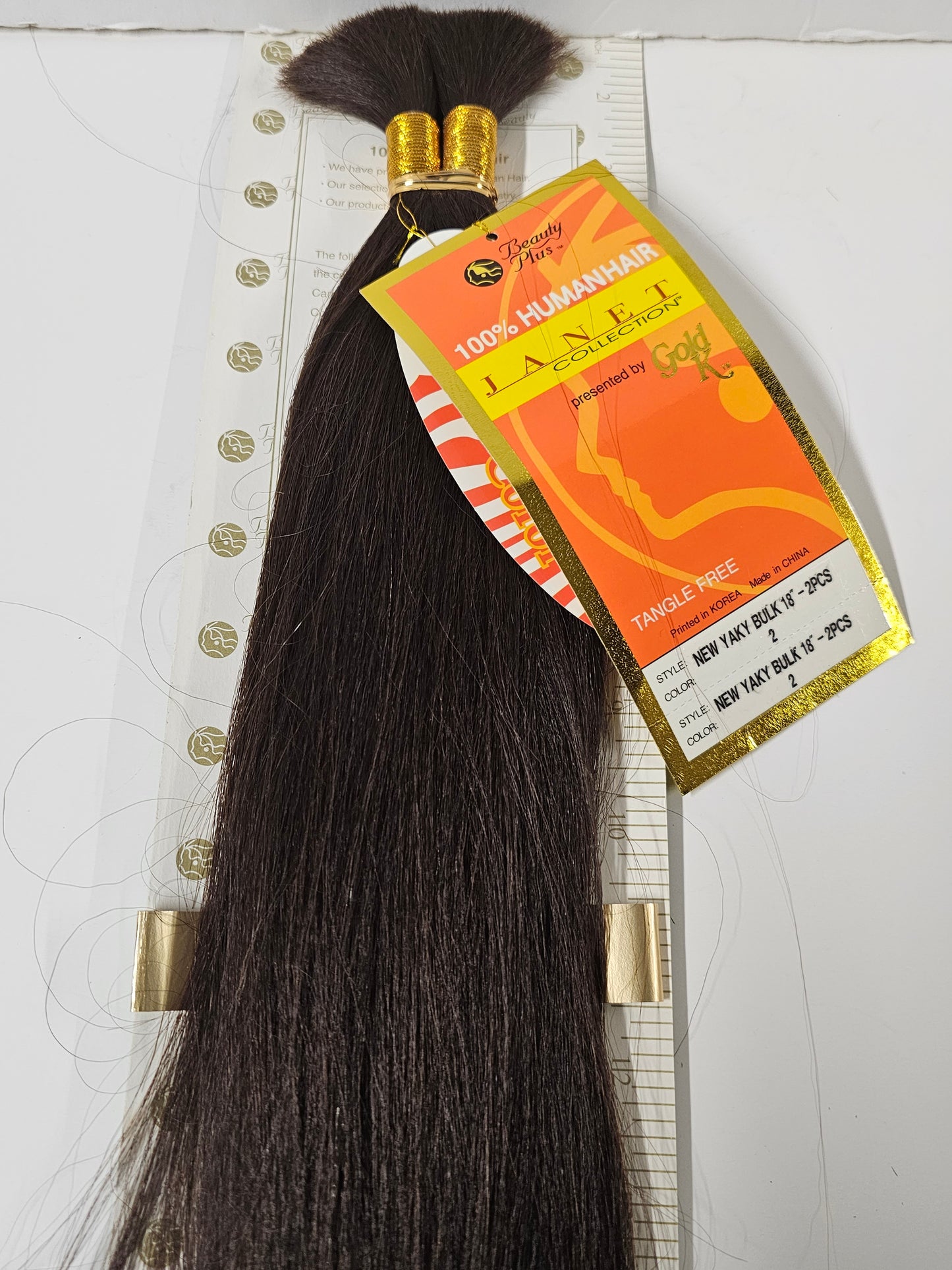 100% human hair New Yaki bulk; straight; tangle-free; for braiding; for women image 4