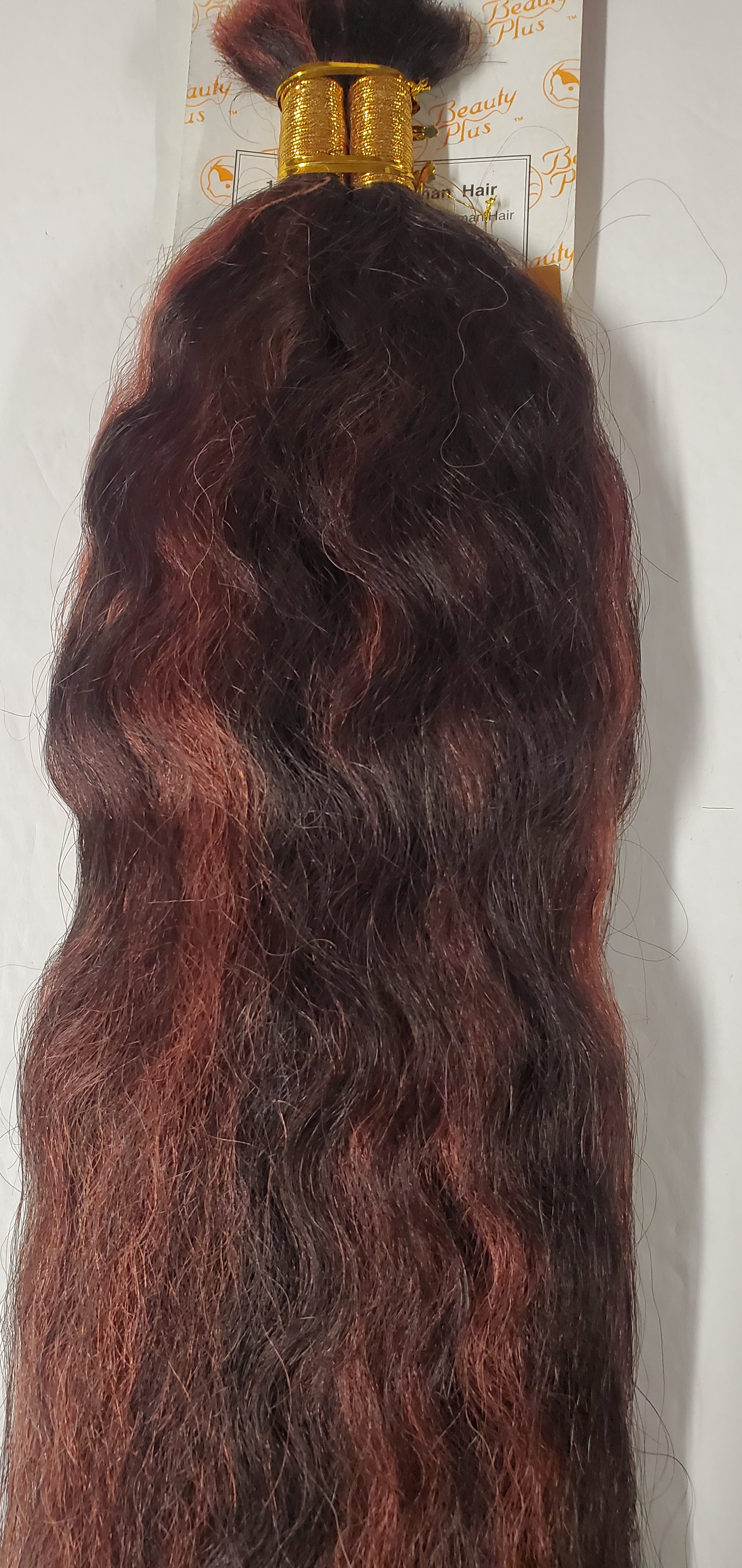 100% human hair French refined super bulk tangle-free; wet& wavy; mixed colors image 1