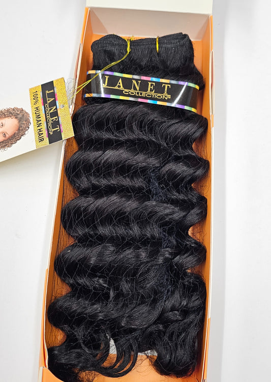 100% human hair weave tangle-free; new deep; curly; weft; sew-in; for women image 0