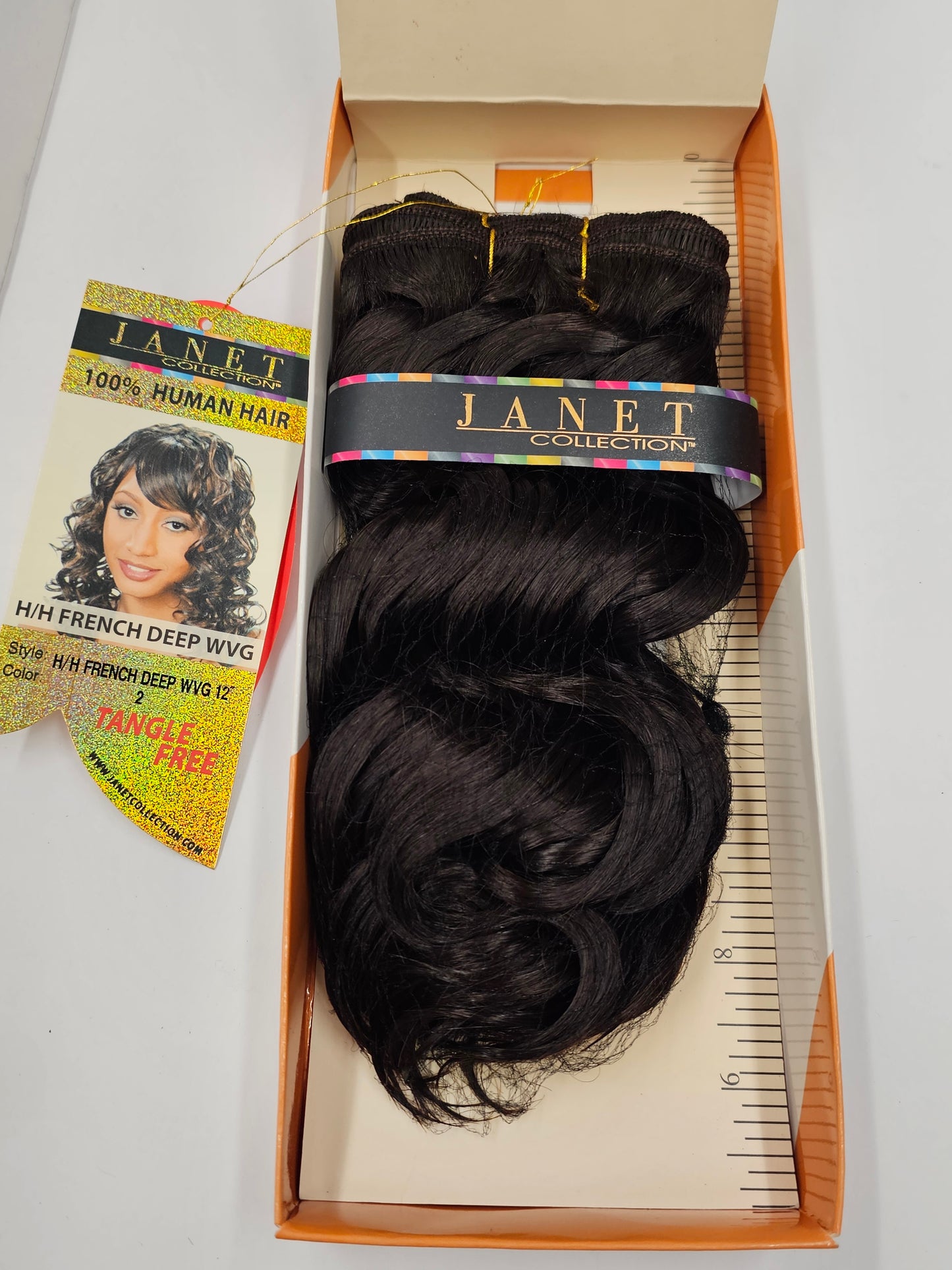 100% human hair weave tangle-free; french deep; curly; weft; sew-in; for women image 5
