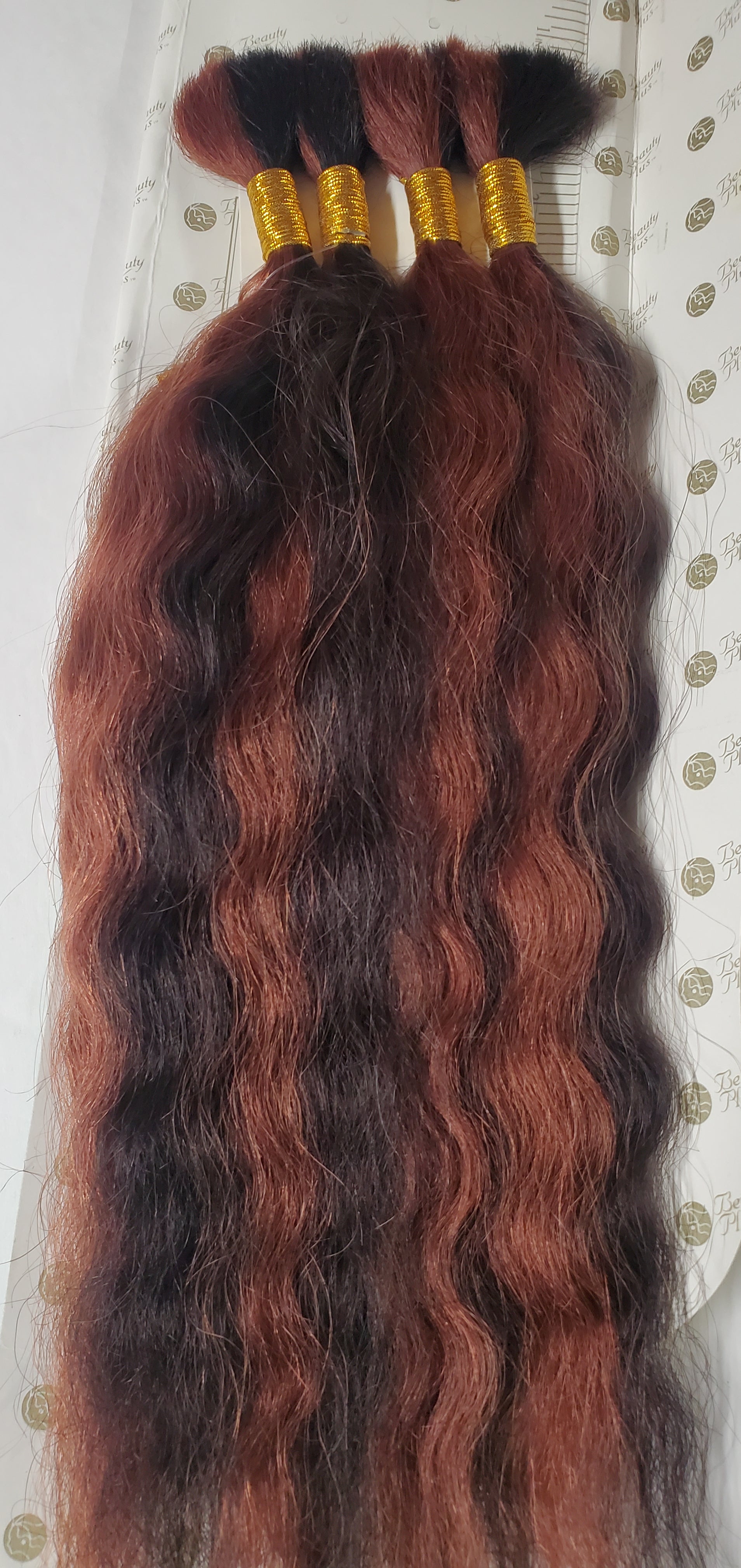 100% human hair French refined super bulk tangle-free; wet& wavy; mixed colors image 2