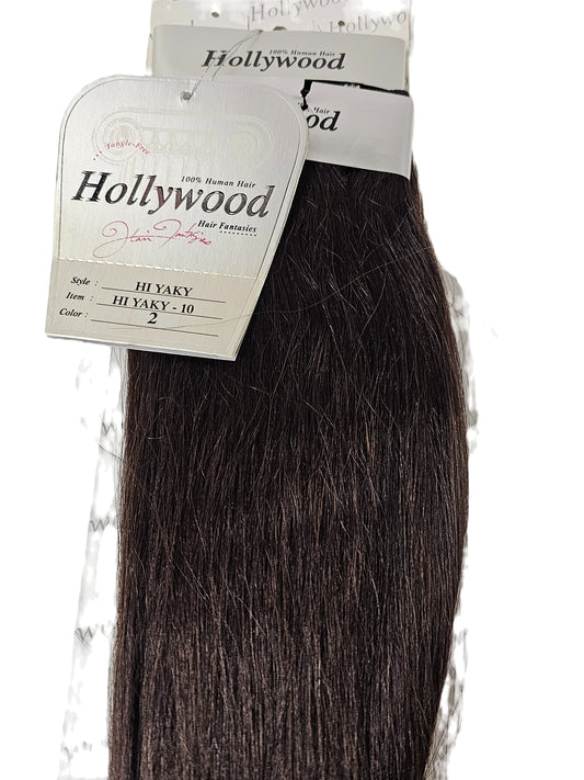 100% human hair tangle-free perm Hi Yaky weave; sew-in; weft; straight;women. image 0