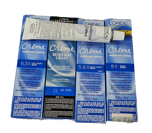 L'Oreal excellence creme resistant grays permanent hair color; 1.74oz; unisex image 0