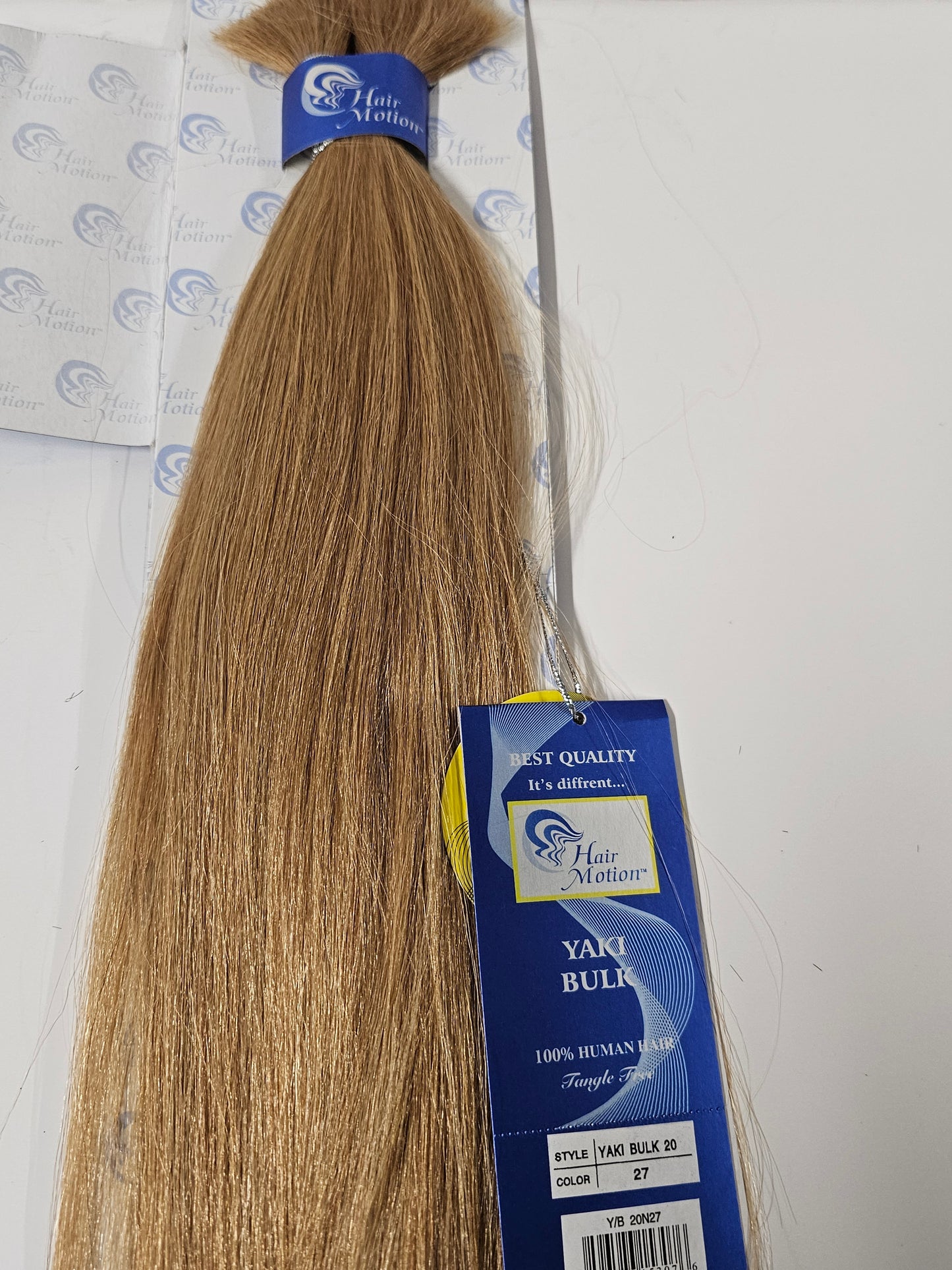100% human hair tangle-free tangle-free Yaki bulk; straight; for braiding; H M image 1