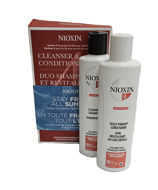Nioxin 4 Cleanser and conditioner duo;  progressed thinning hair, colored hair image 0