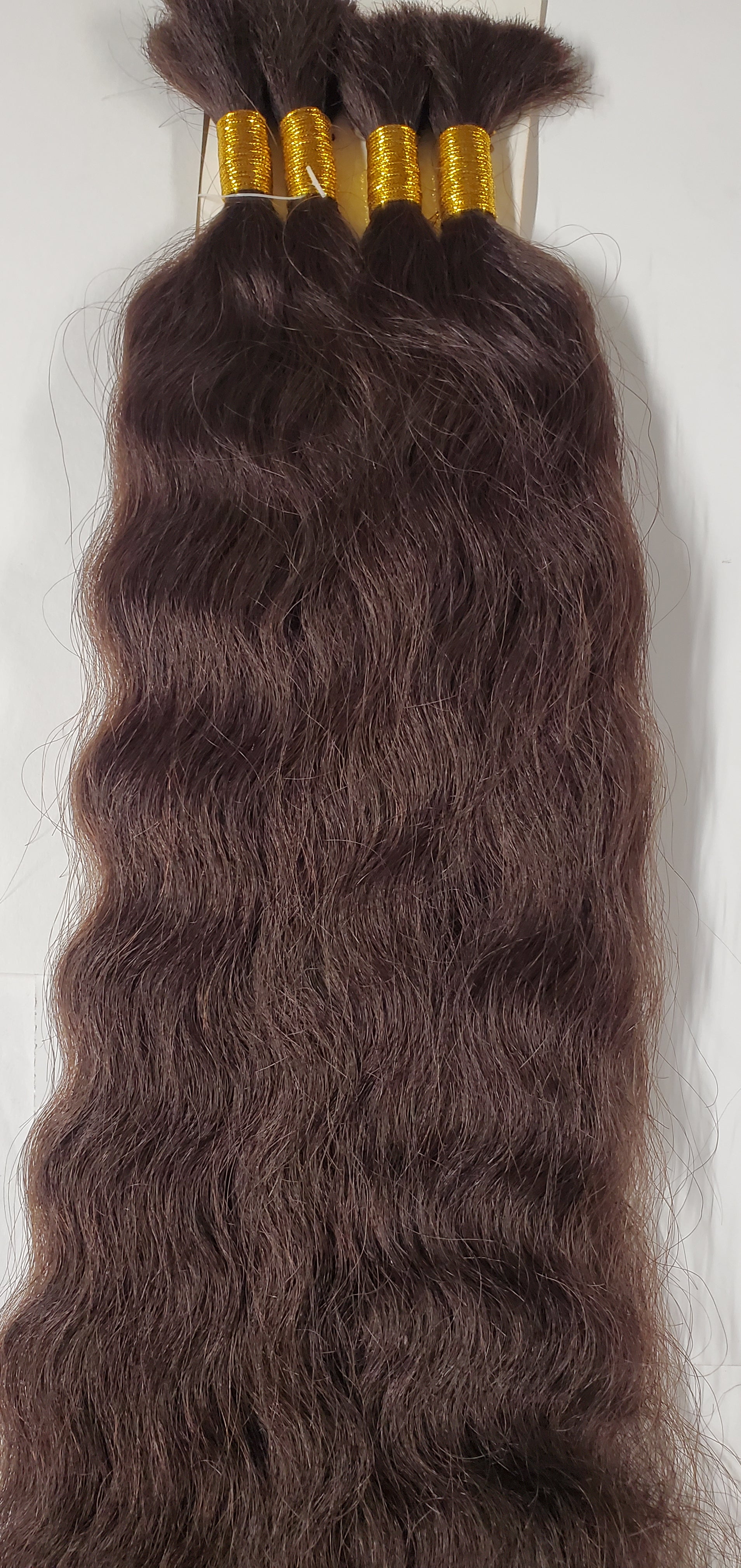 100% human hair French refined super bulk tangle-free; wet and wavy; braiding image 3
