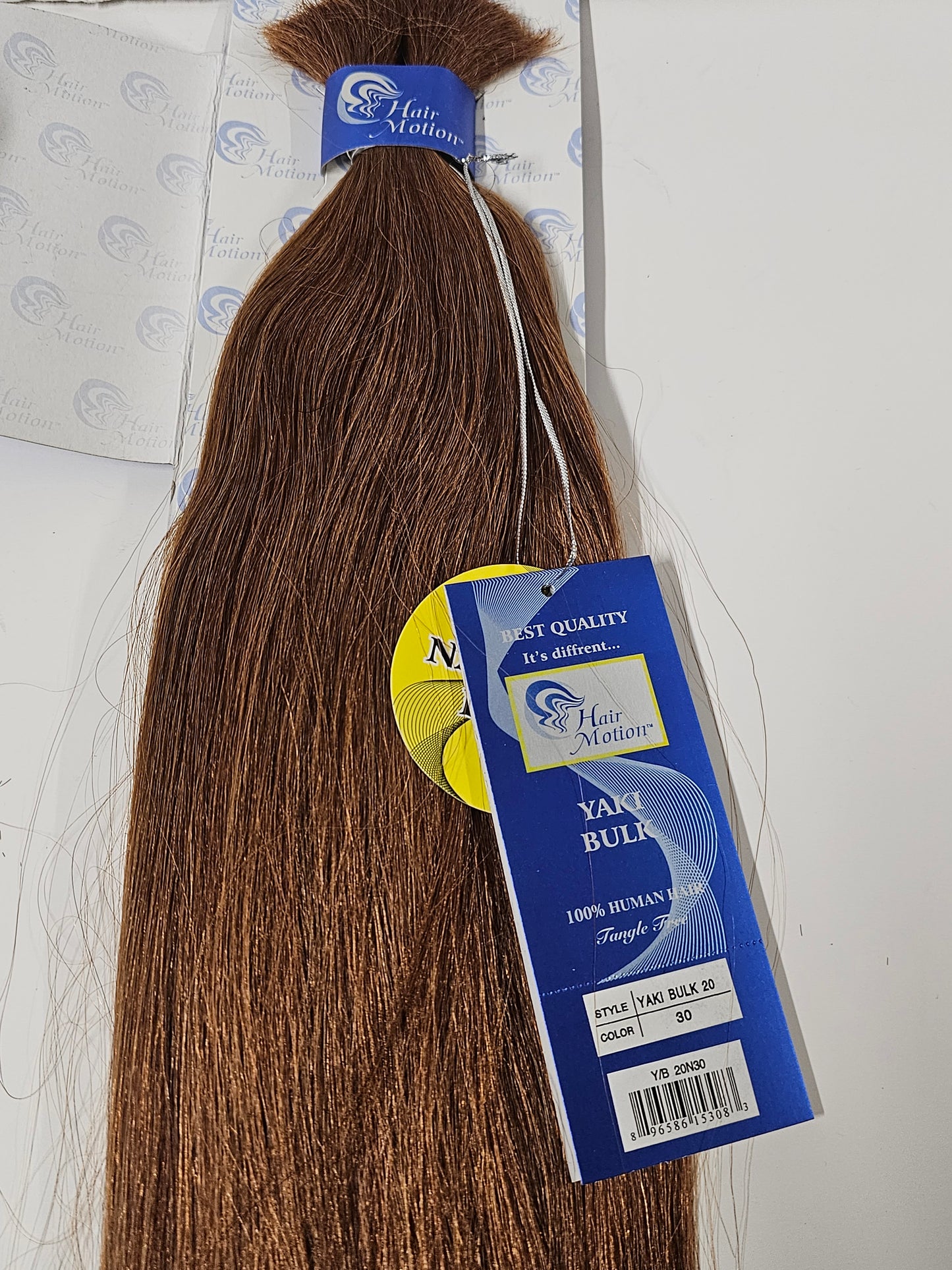 100% human hair tangle-free tangle-free Yaki bulk; straight; for braiding; H M image 0