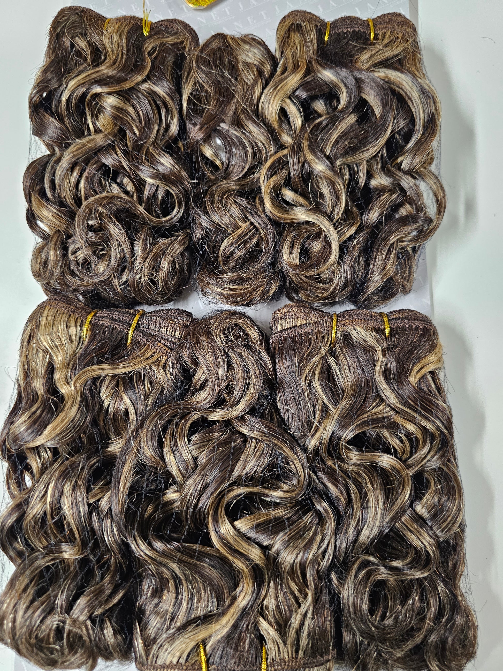 100% human hair tangle-free weave; Lento; curly; sew-in; 6pcs. image 2