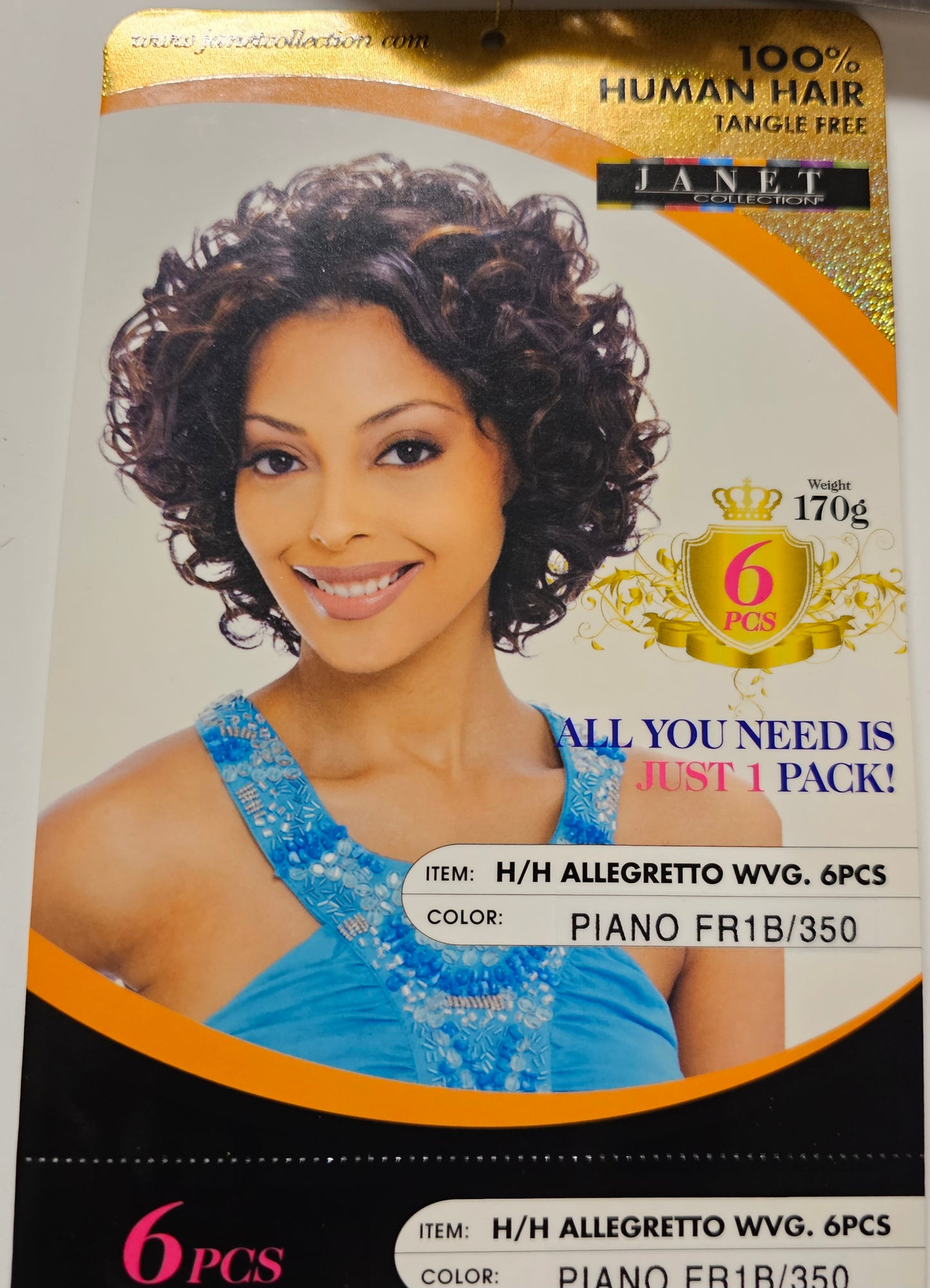 100% human hair tangle-free weave; Allegretto; sew-in; curly; 6pcs; fo image 0