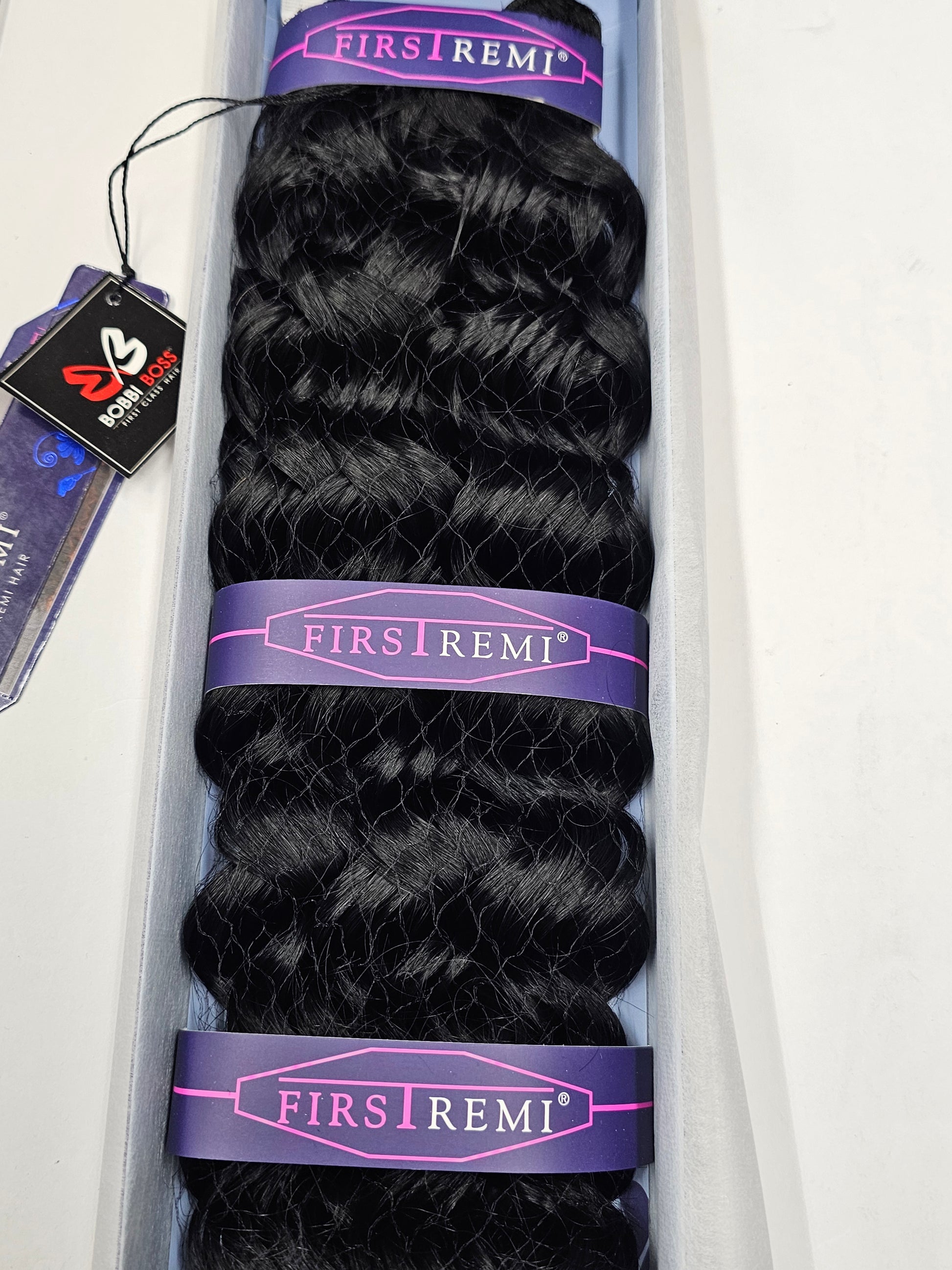100% premium remi hair weave; cosmo wave; curly; sew-in; weft; first remi image 0