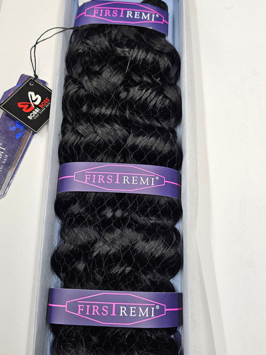 100% premium remi hair weave; cosmo wave; curly; sew-in; weft; first remi image 0