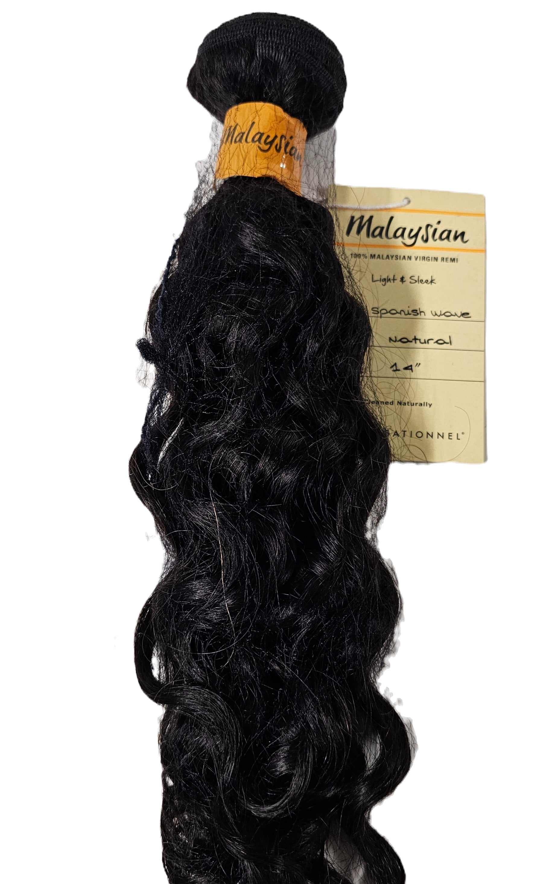 100% Malaysian virgin remi Spanish wave weave; sew-in; weft; women image 0