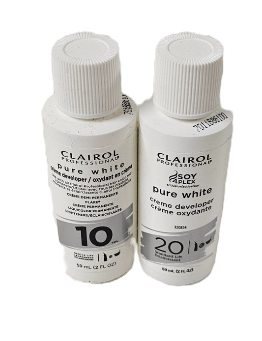 Set of 2 Clairol pure white creme developer; 2fl.oz x2; unisex image 0
