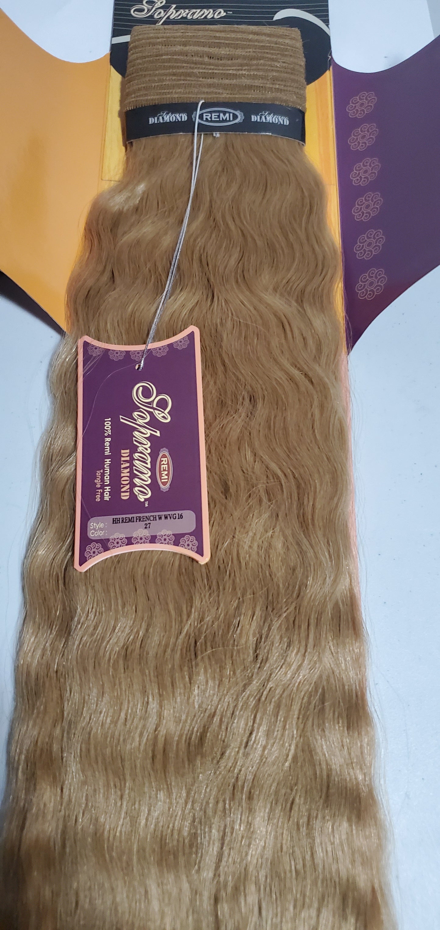 100% Remi human hair tangle-free; French wave weaving; sew-in; weft; for women. image 4