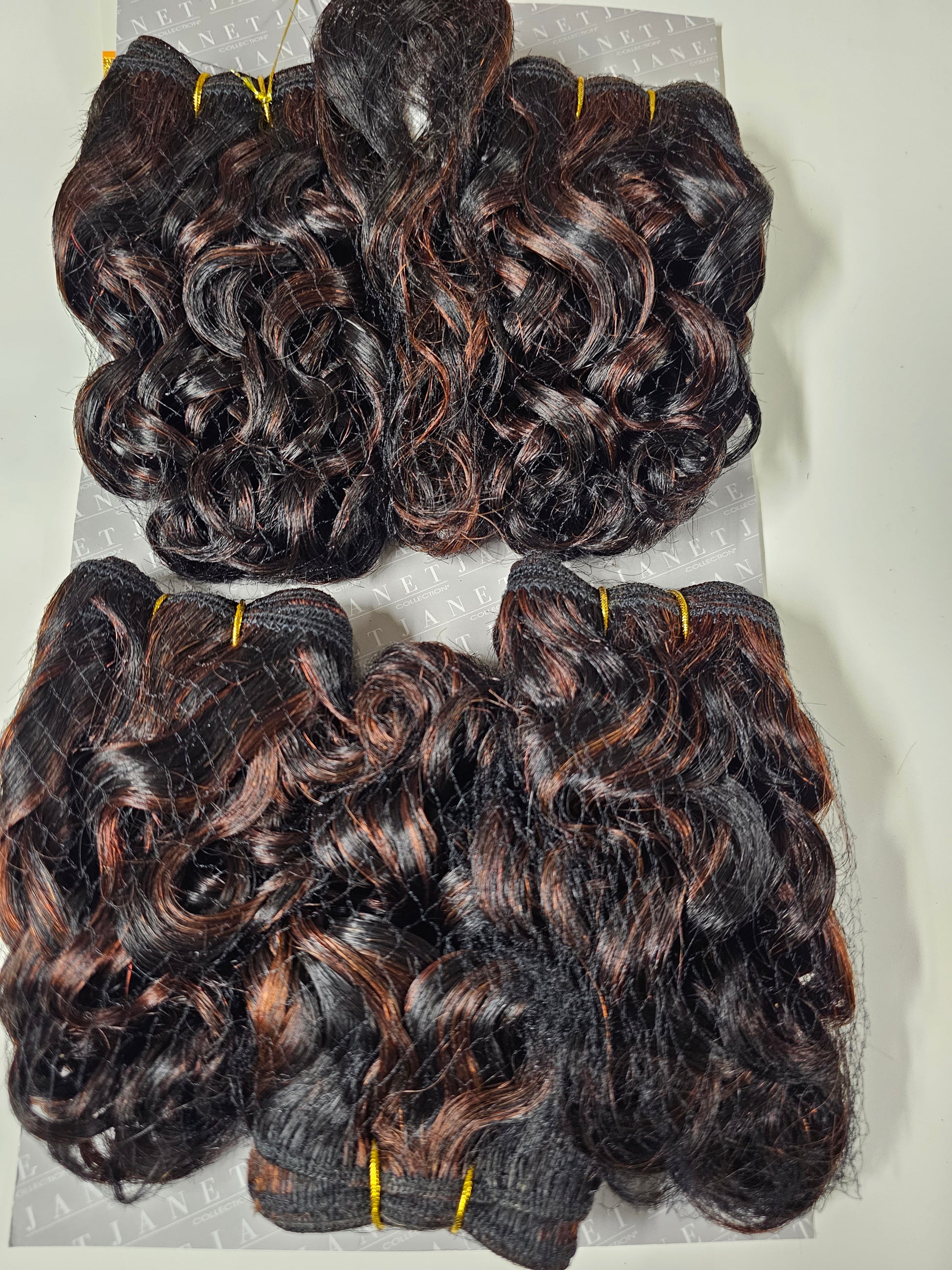 100% human hair tangle-free weave; Lento; curly; sew-in; 6pcs. image 3