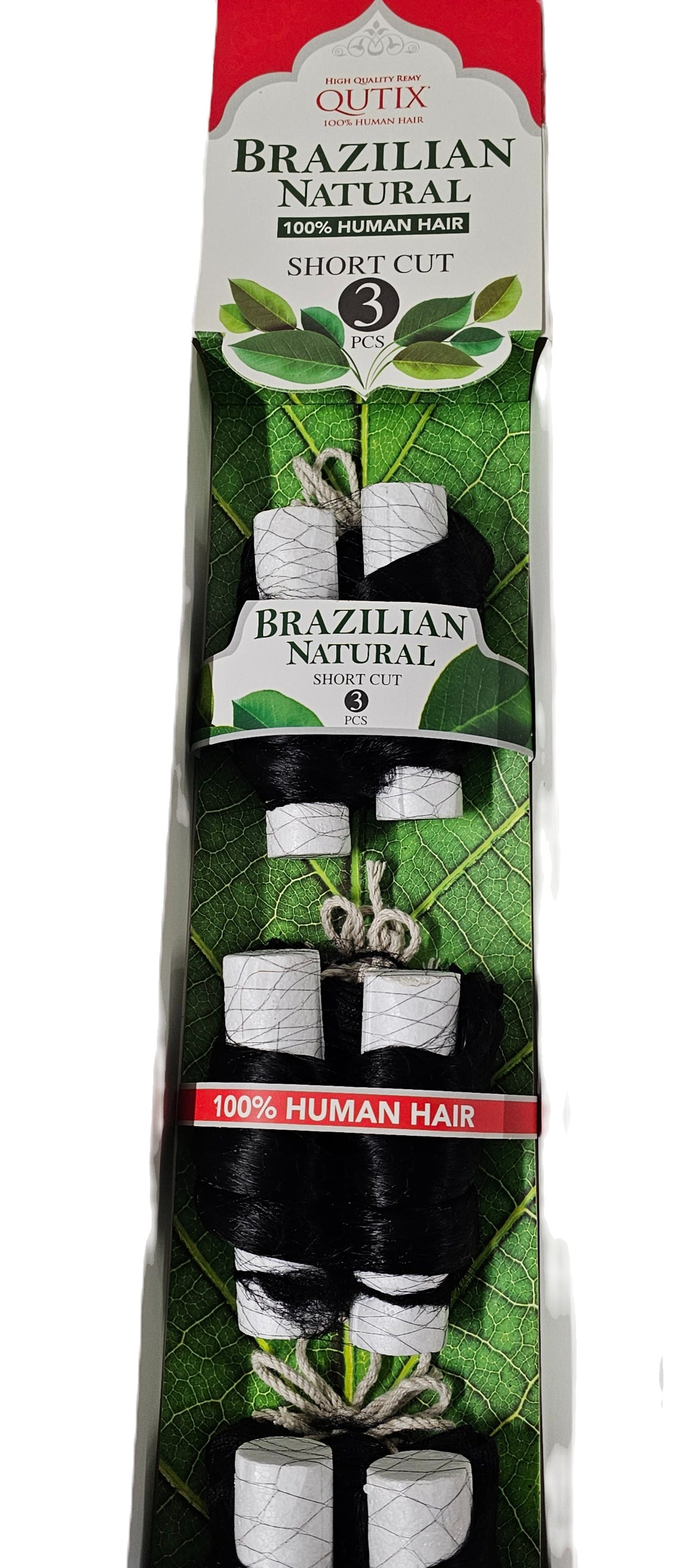 100% human hair Brazilian natural retro roll; short cut; bundle 3pcs; weave image 0