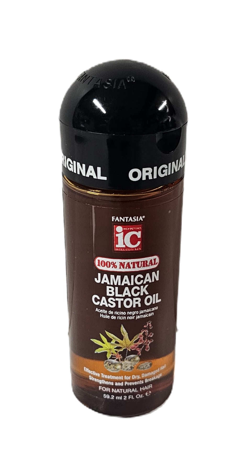 Fantasia IC 100% natural Jamaican black castor oil; 2fl.oz; unisex; travel size image 0