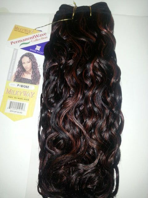 100% human hair Spanish perm wave weave; curly; 12 inch; weft; sew-in image 1