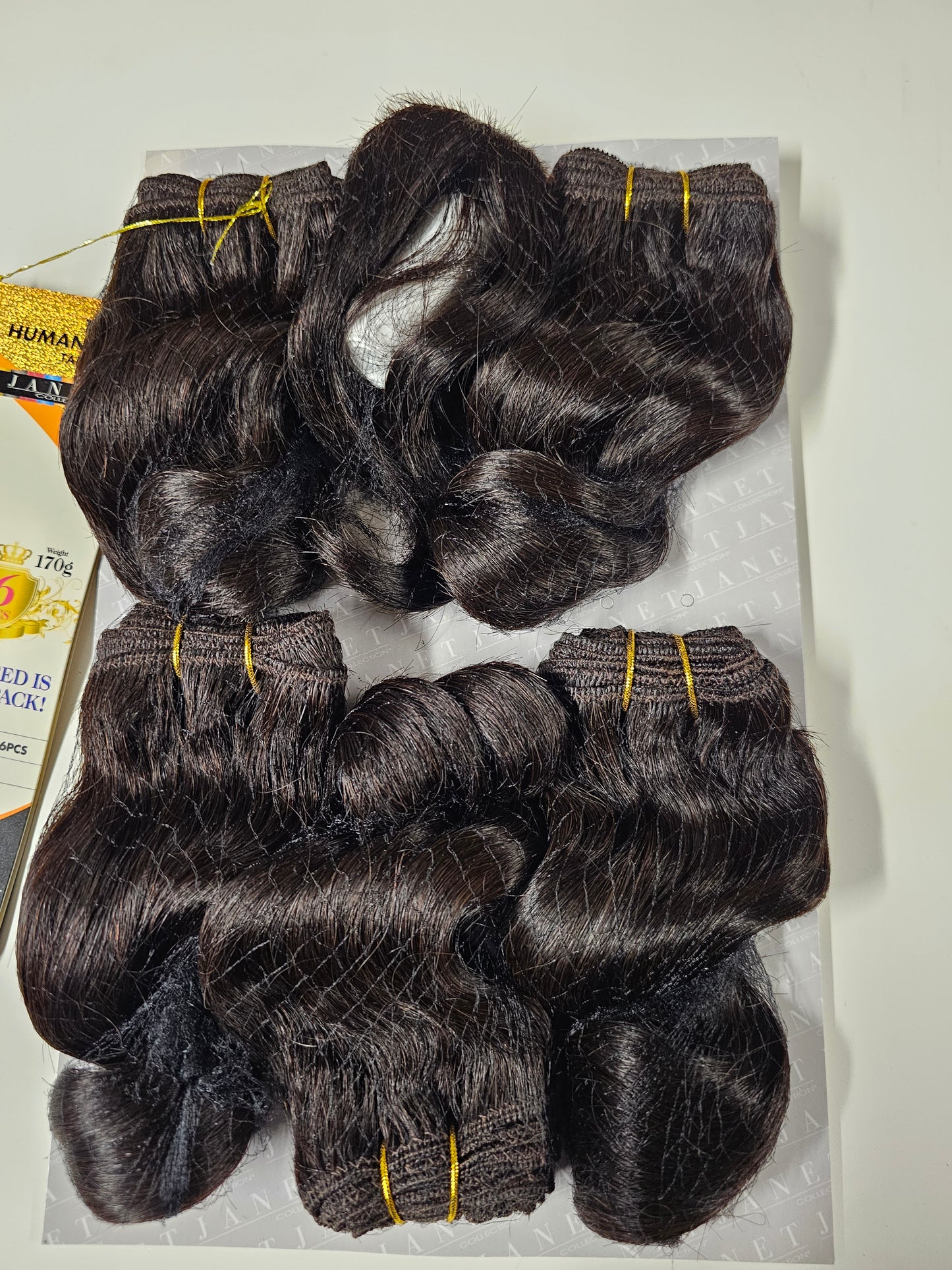 100% human hair tangle-free weave; body romance; sew-in; curly; 6pcs; for women image 2