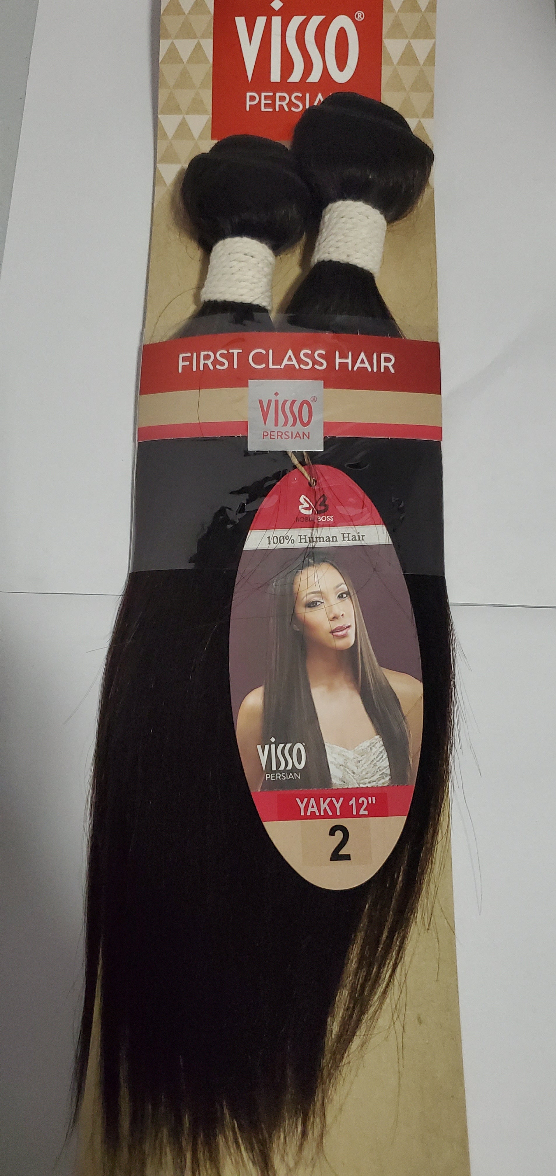 100% human hair weave; Visso persian yaky; straight; sew-in; weft; first class image 7